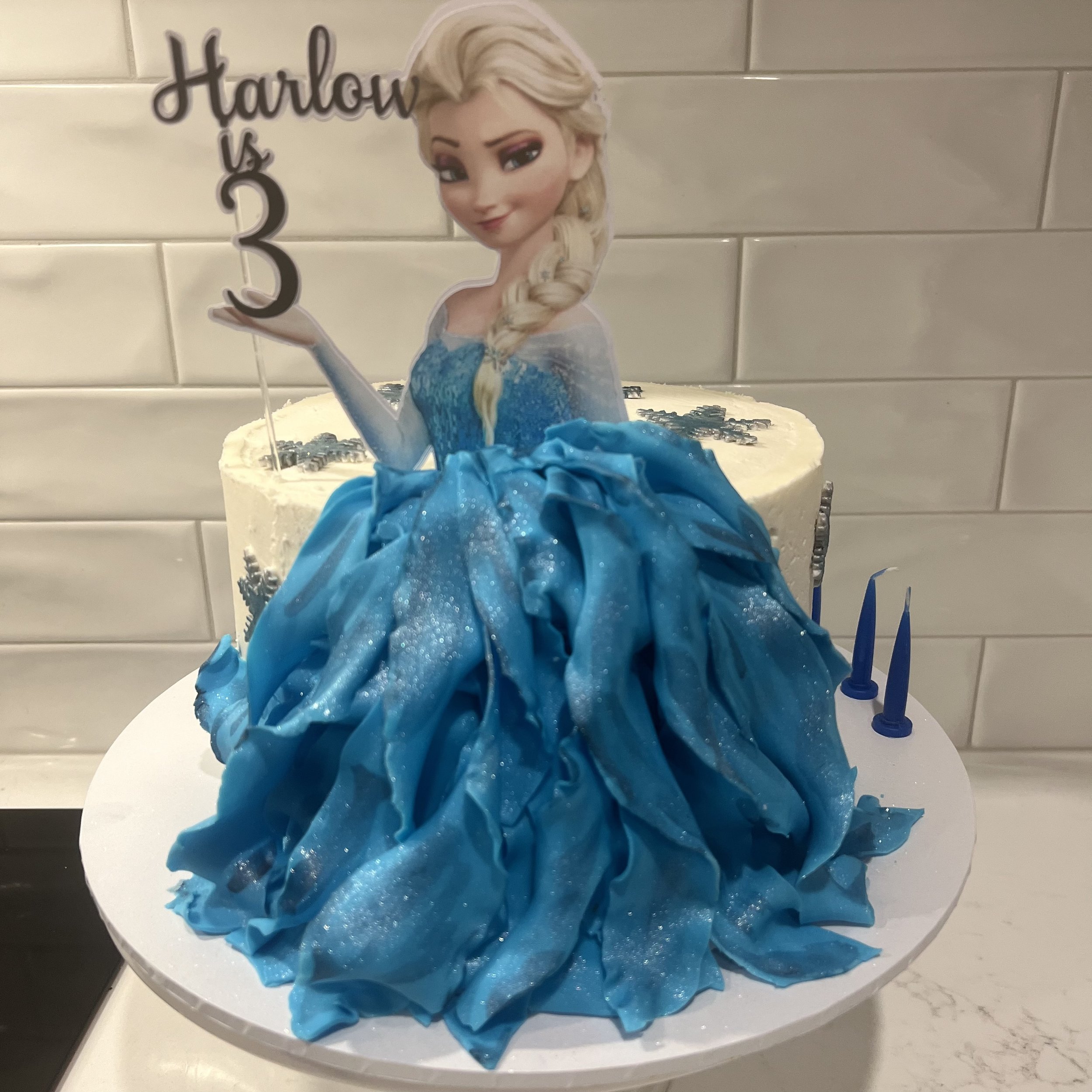 frozen cake, cake, child's cake, birthday cake