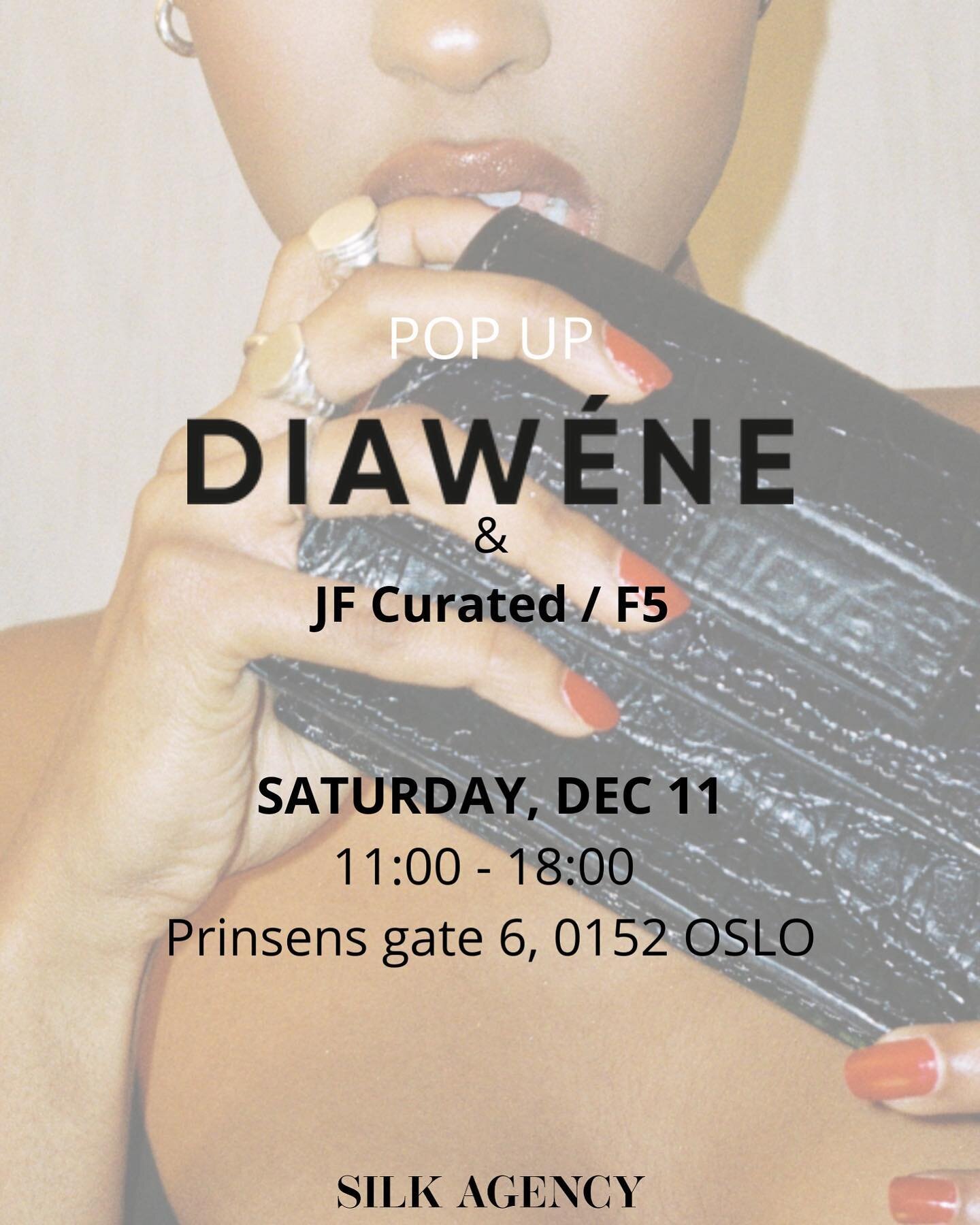 Announcement; 
Saturday December 11th we are celebrating DIAWENE&rsquo;s 3rd year of excistence with a POP-UP in collaboration with @jfcurated ! The store will be open from 11-18, there will be served breakfast and coffee in the morning ☕️ Throughout
