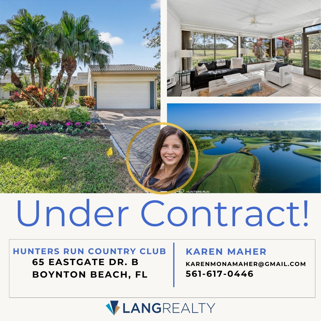 Under Contract! I represented the Seller of this lovely villa in Hunters Run Country Club, Boynton Beach. Utilizing my attention to details and aggressive marketing strategy, I made sure this home was presented perfectly to attract the discriminating