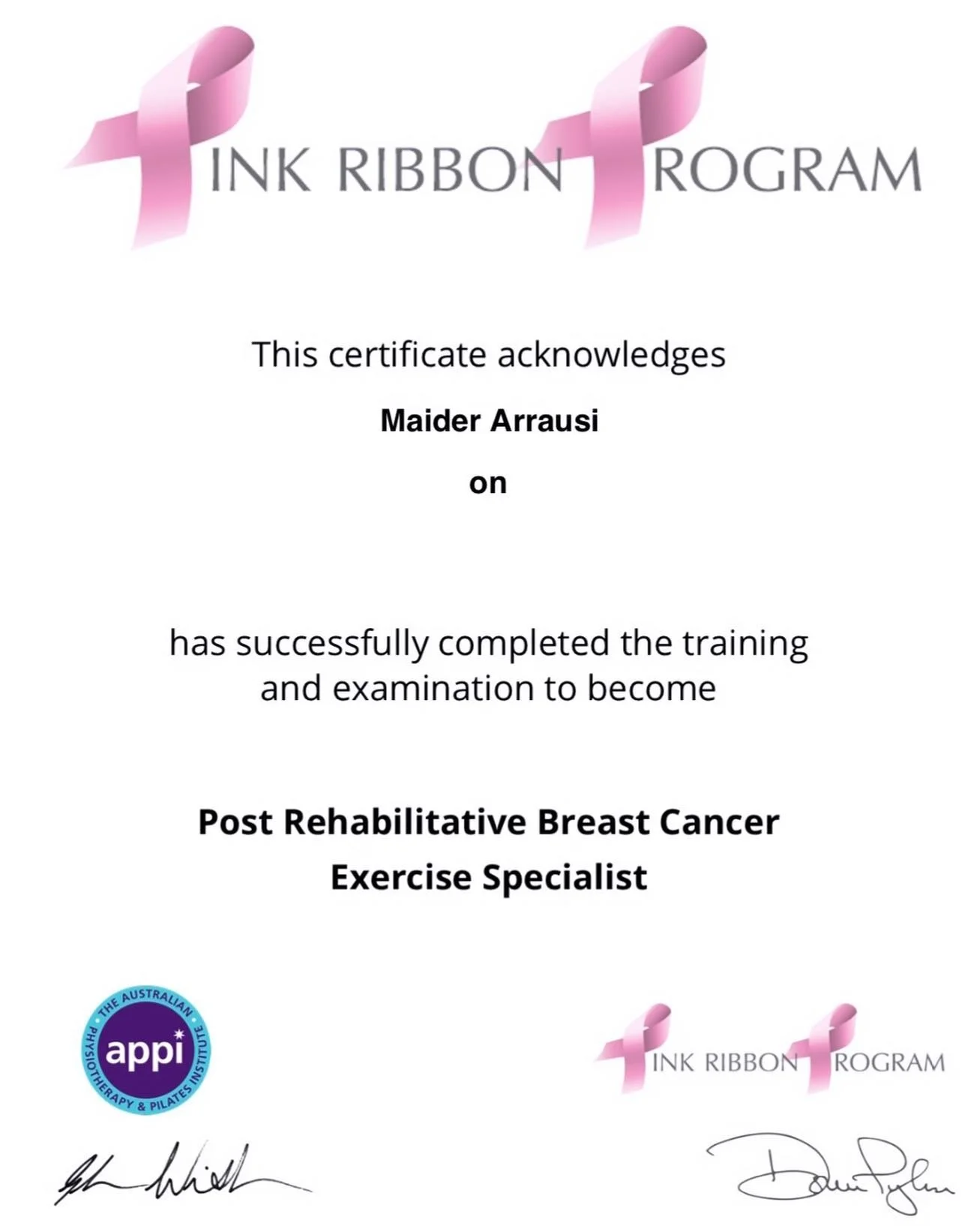 The most rewarding and inspiring  clients to work with. I am so glad to have completed the Pink Ribbon programme and to be able to help as many people as possible in their journey to recovery.

&bull;
&bull;
&bull;
&bull;

#pinkribbon #breastancerawa