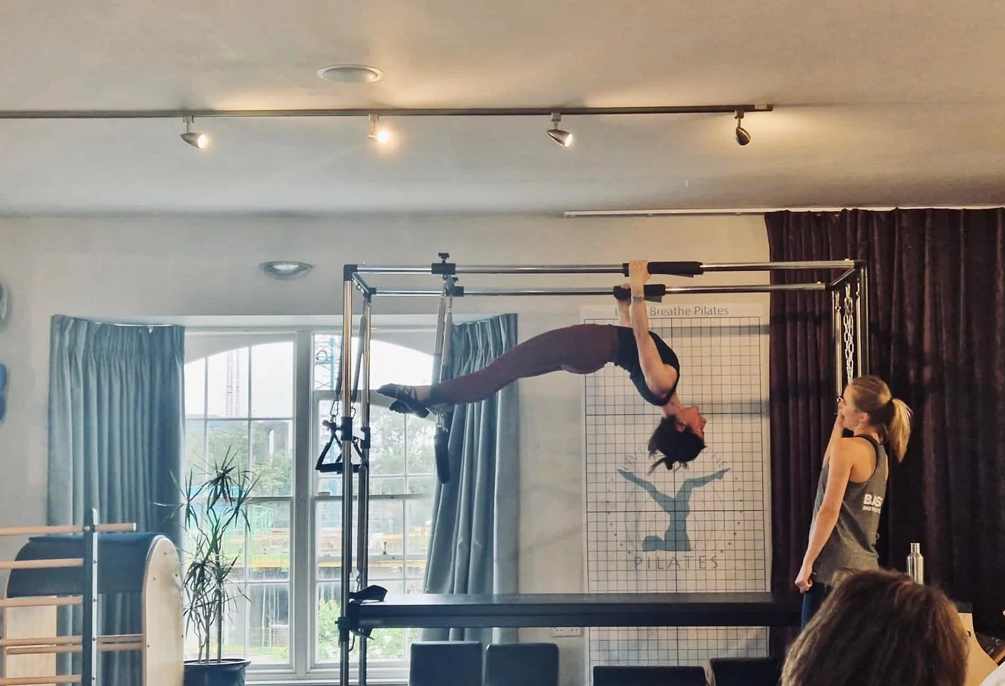 Learning to fly 🍃 Safe in the hands of the extraordinary BASI Faculty 
Thank you @pilateswithrika and Baptiste for an amazing day 2 of the last BASI Comprehensive weekend. Back tomorrow! 
@liveandbreathepilates &hearts;️