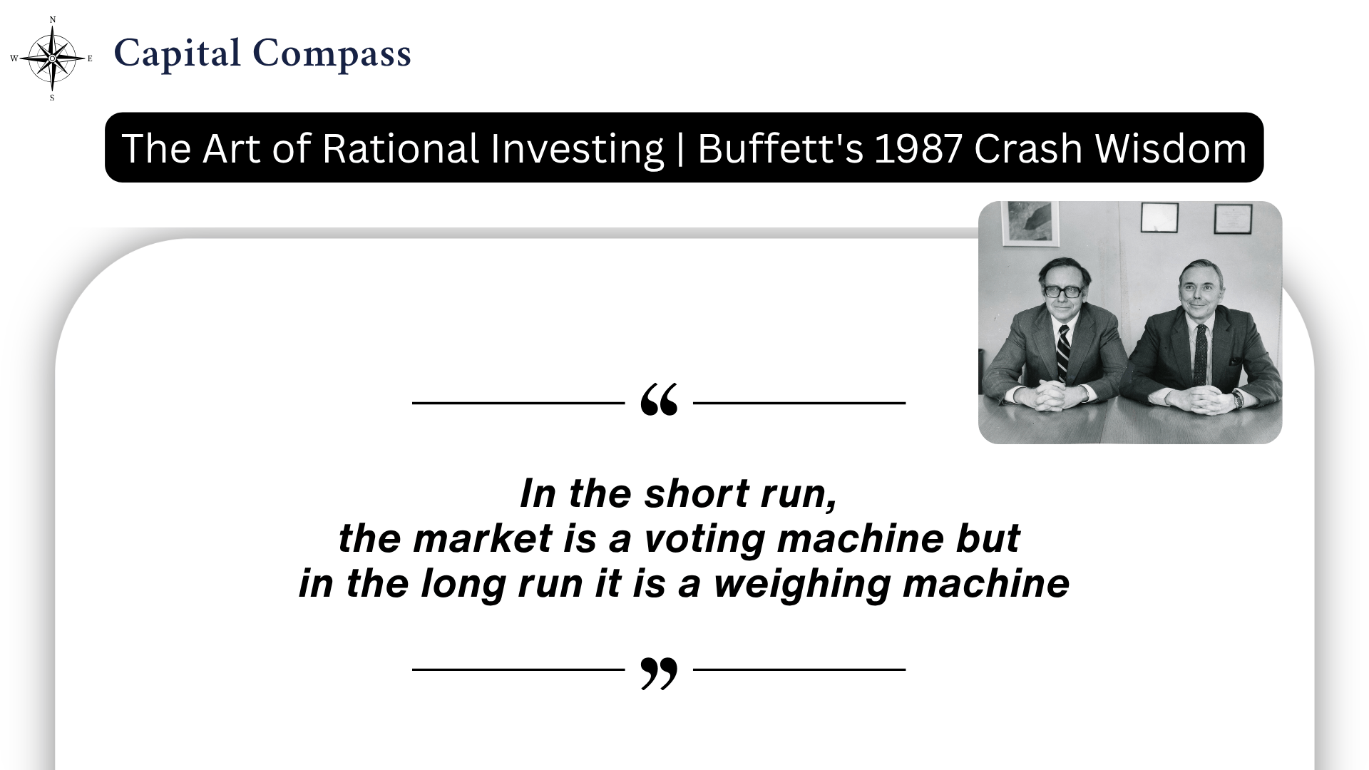 The Art of Rational Investing | Buffett's 1987 Crash Wisdom