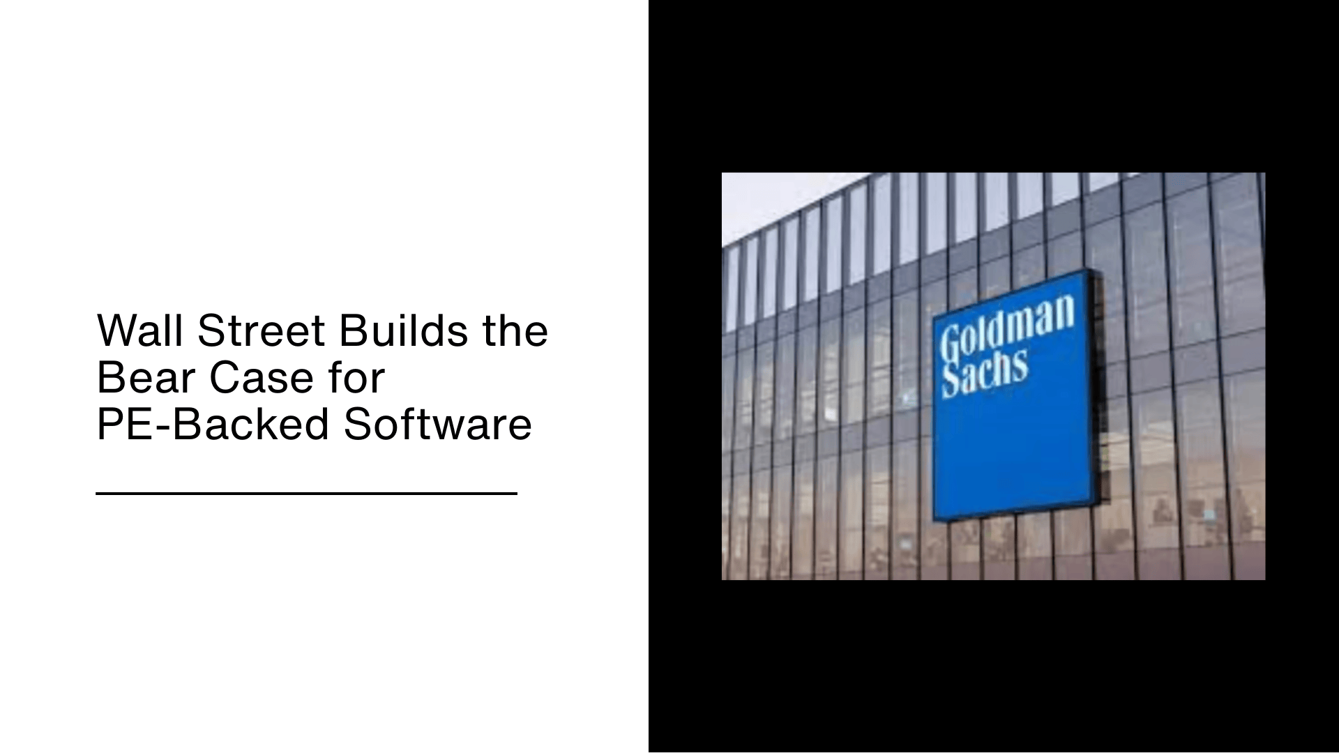 Wall Street Builds the Bear Case for PE-Backed Software