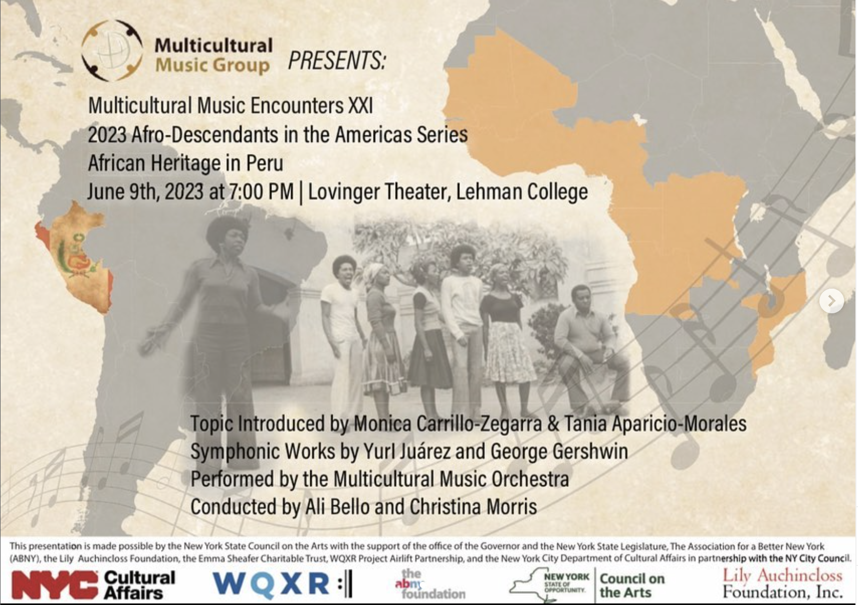 XXI Multicultural Music Encounters: The African Heritage in Perú