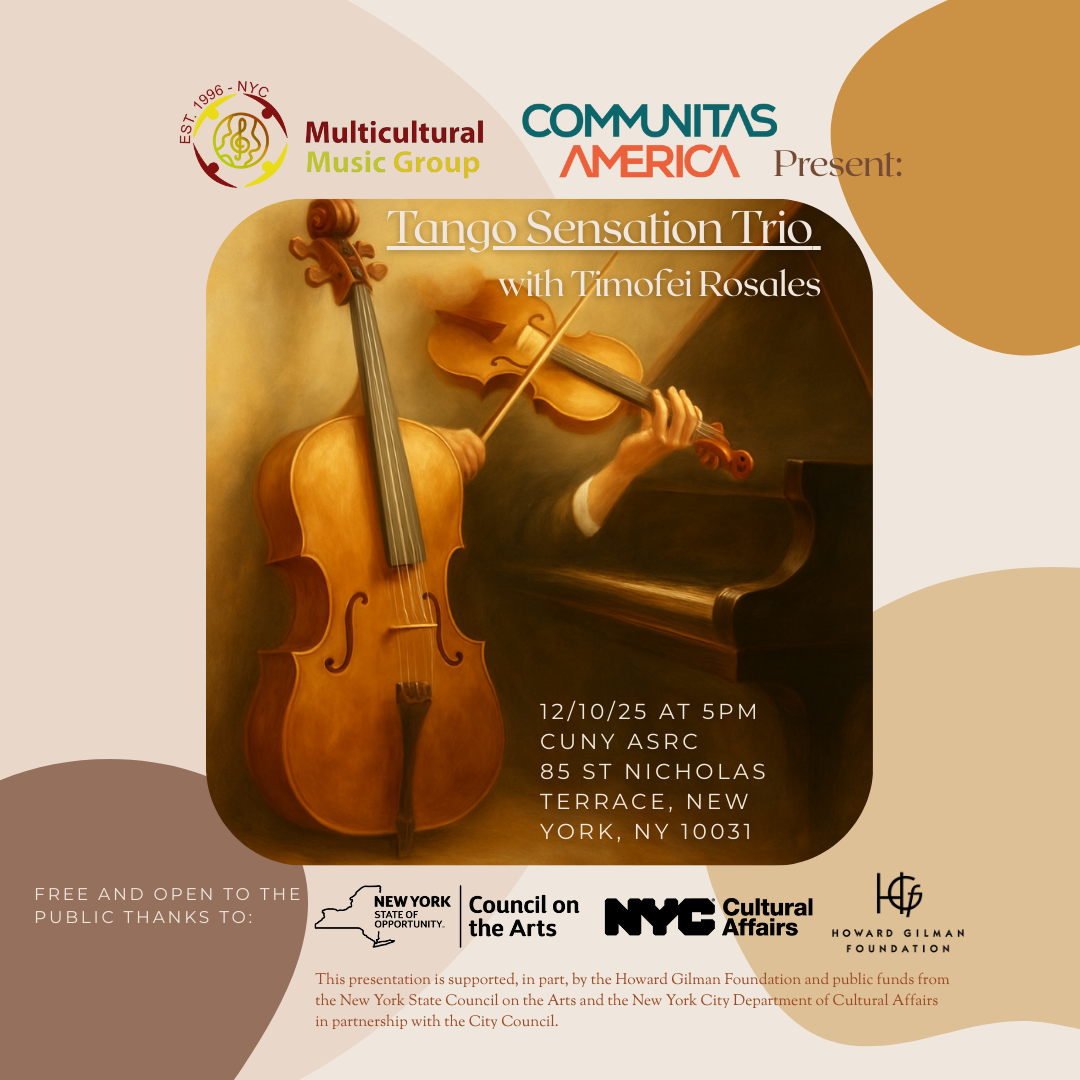 Tango Sensation Trio at the CUNY Advanced Science Research Center in collaboration with Communitas America on December 10th 2026