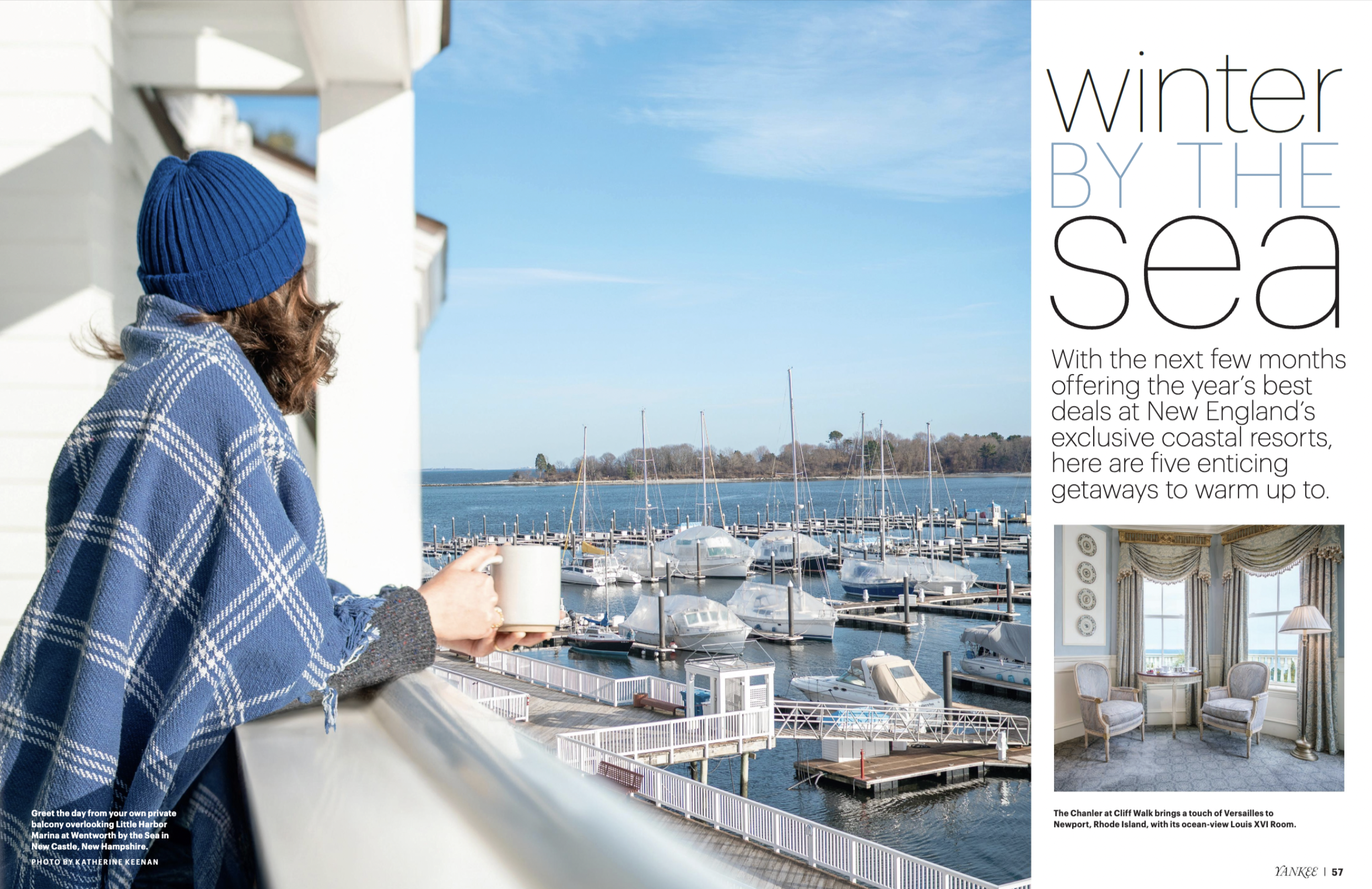 "Winter by the Sea" in Yankee Magazine, lead photo by Katherine Keenan.