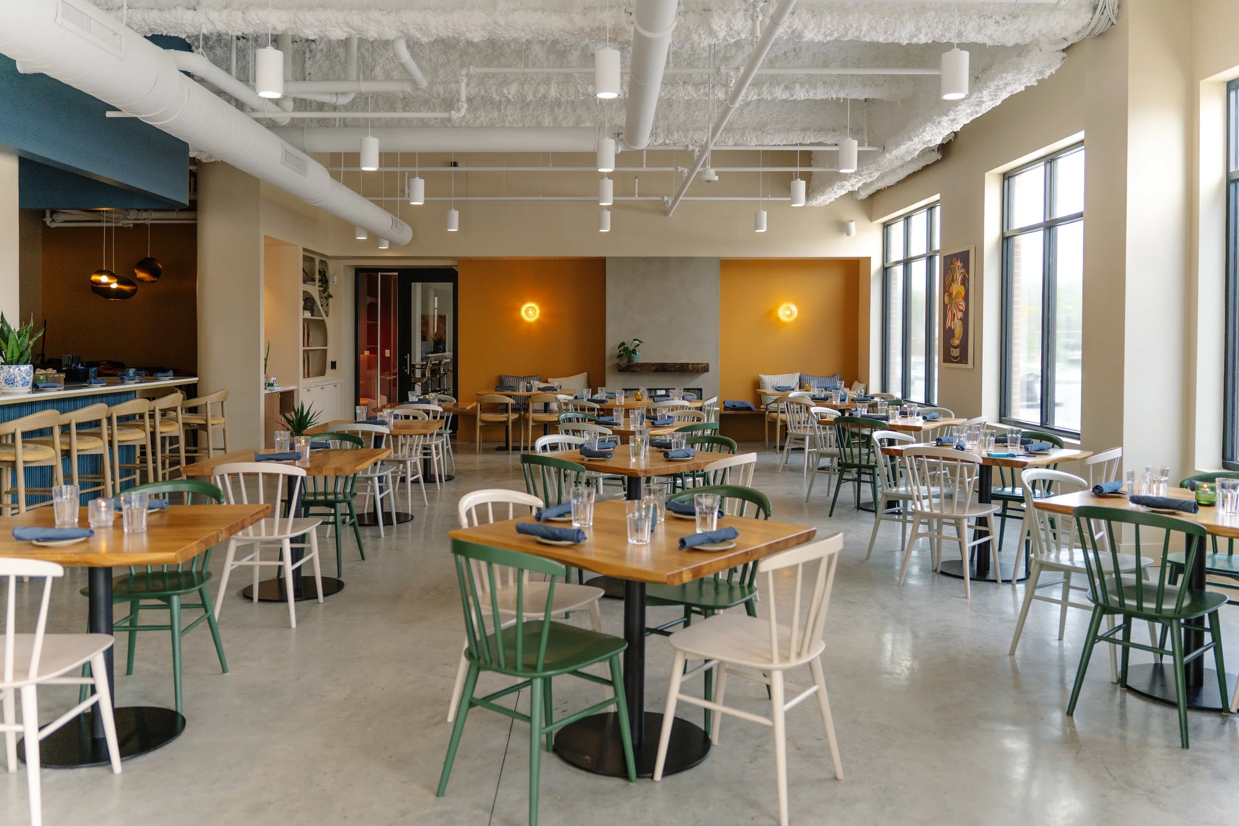 Photo of the interior at Topolino restaurant in Dover, New Hampshire, taken by seacoast restaurant and food photographer Katherine Keenan.