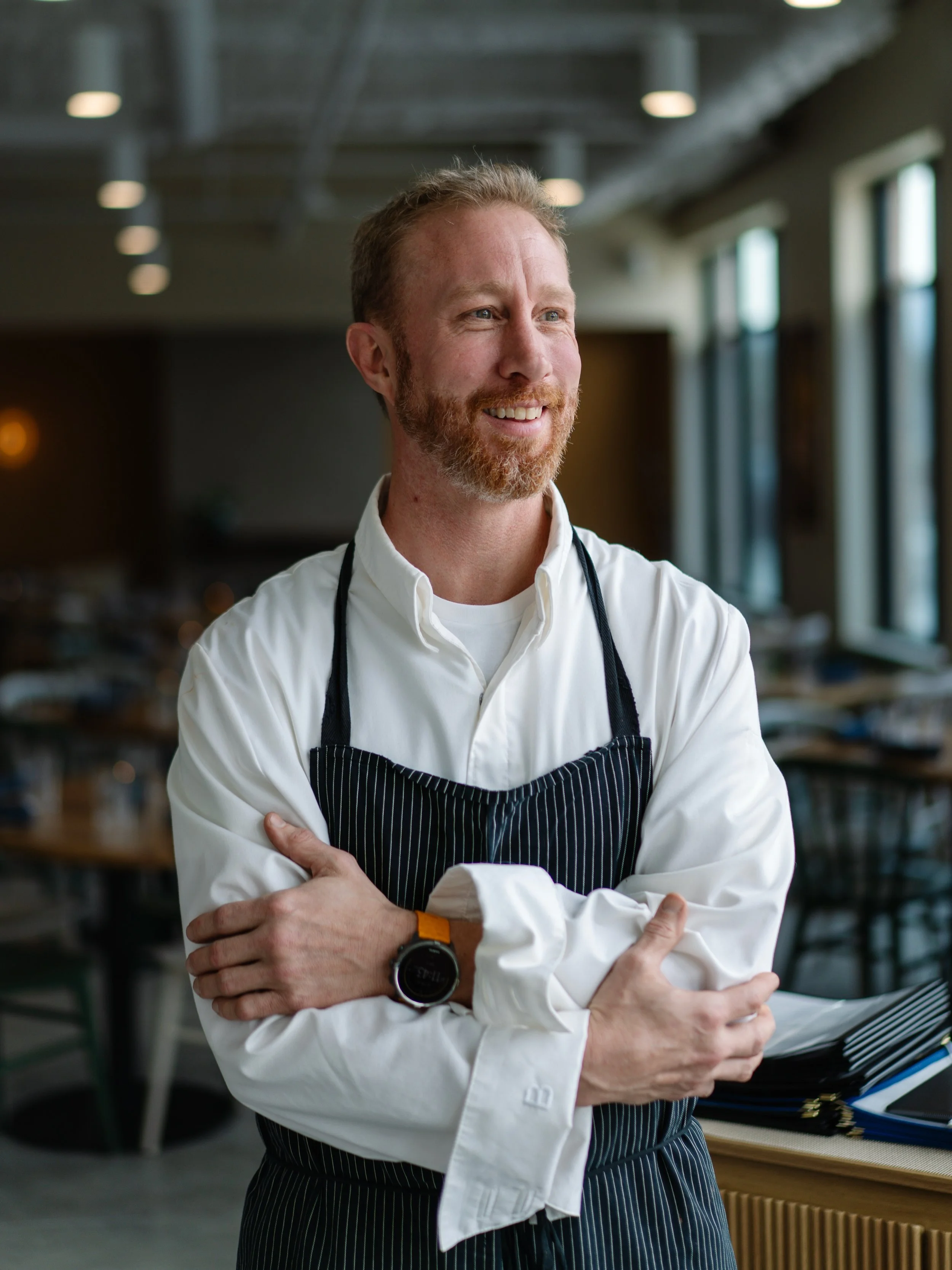 Photo of chef Evan Hennessey at Topolino restaurant in Dover, New Hampshire, taken by seacoast restaurant and food photographer Katherine Keenan.
