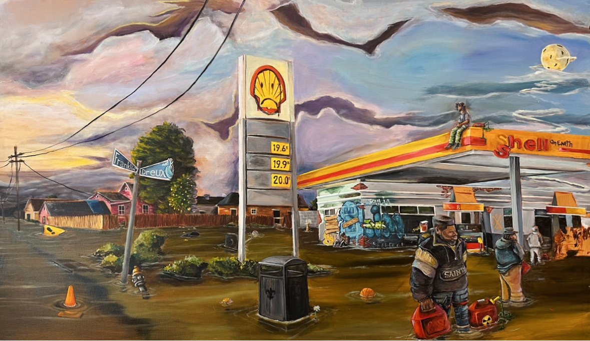 "WE SHELL SEE" Oil on canvas 30"x60"