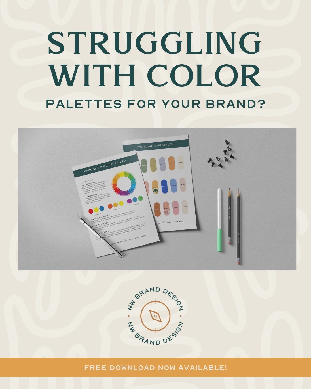 New FREE Download Available! ⁠
⁠
Need some inspo for your brand or a new branding project? How about some quick tips on color theory? Visit the link in our bio and download our FREE guide today! ⁠
⁠