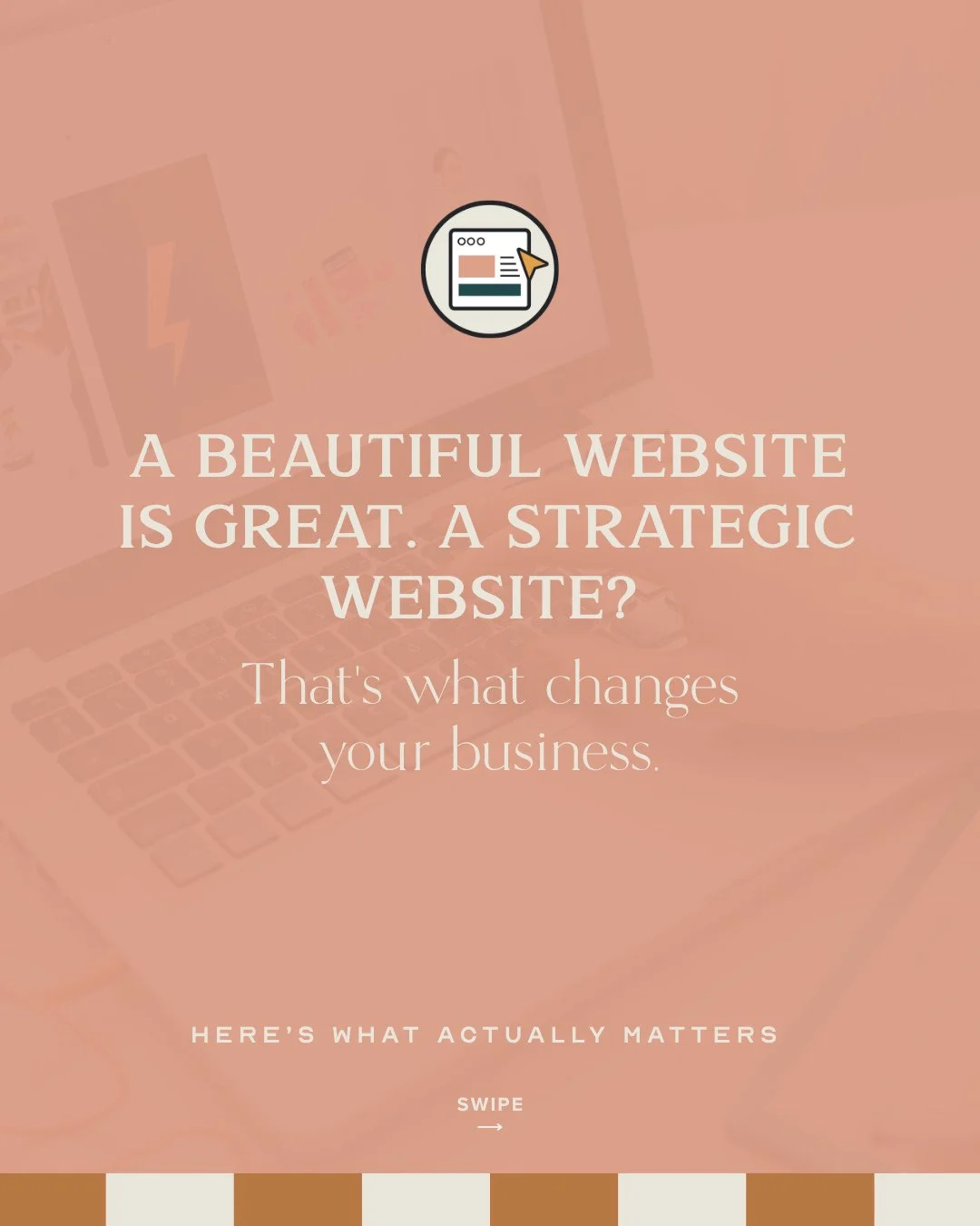 A beautiful website might get compliments.⁠
But a strategic one? It gets clients.⁠
⁠
Because your website isn&rsquo;t just a digital business card&mdash;⁠
it&rsquo;s a tool.⁠
⁠
One that should guide, convert, and grow your business on purpose.⁠
⁠
The