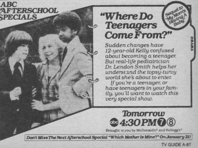 Where do teenagers Come From - Afterschool Special