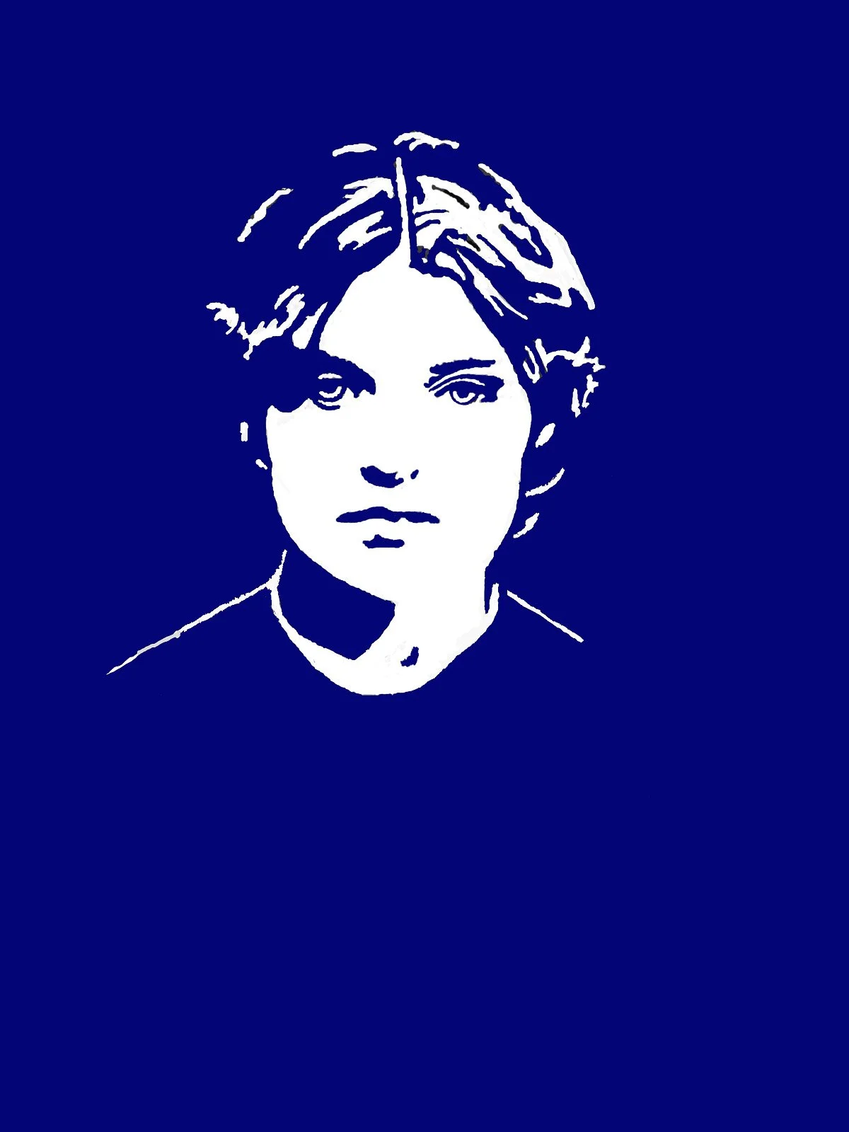 "Suzanne Valadon", linoleum block print, 8" x  6"
