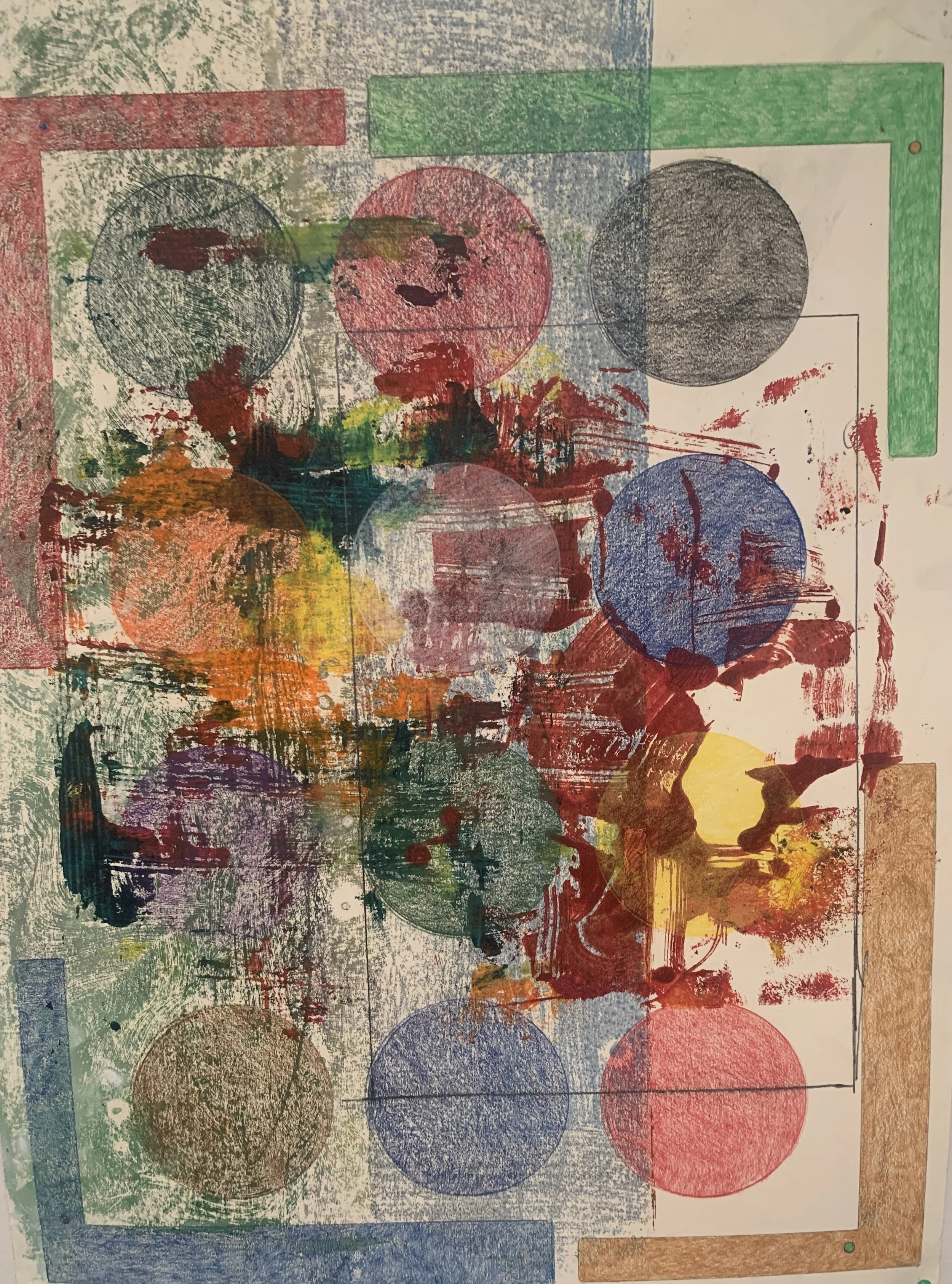 "dance me to the end of love" mixed media on paper 22"x30" 2022
