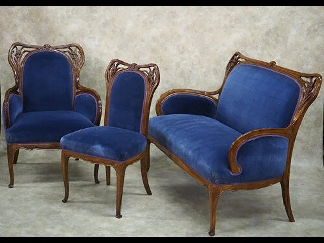 Plumet et Selmersheim Art Nouveau Seating Suite (#1644