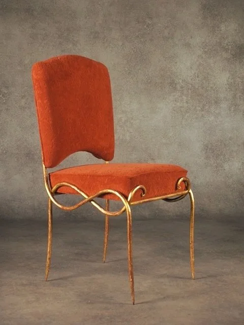 2006ReneDrouetPairGiltIronSideChairs - 1.jpeg
