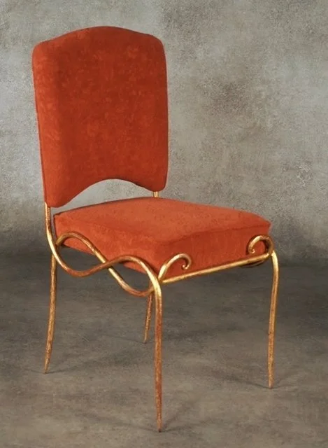 2006ReneDrouetPairGiltIronSideChairs - 5.jpeg