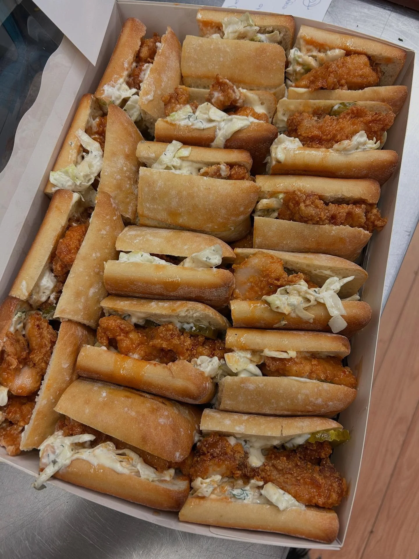 BUNS on the BEACH for a BACHELORETTE ☀️🕶️

🍗 Hot Honey Fried Chicken Sandwich 
🧀 Halloumi &amp; Roasted Red Pepper Sandwich
🥒 Chopped Turkey &amp; Tatziki Sandwich