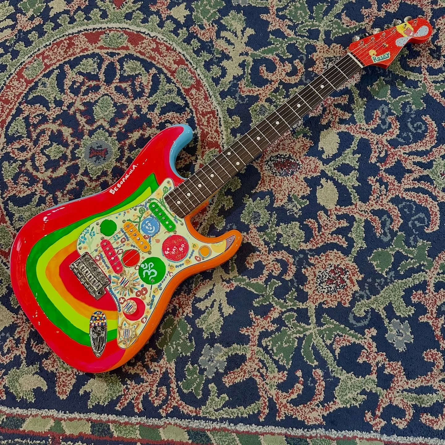 For all the George Harrison fans out there! We just tossed this really cool @fender Rocky up on the wall! Come play!!! #oaklandguitars