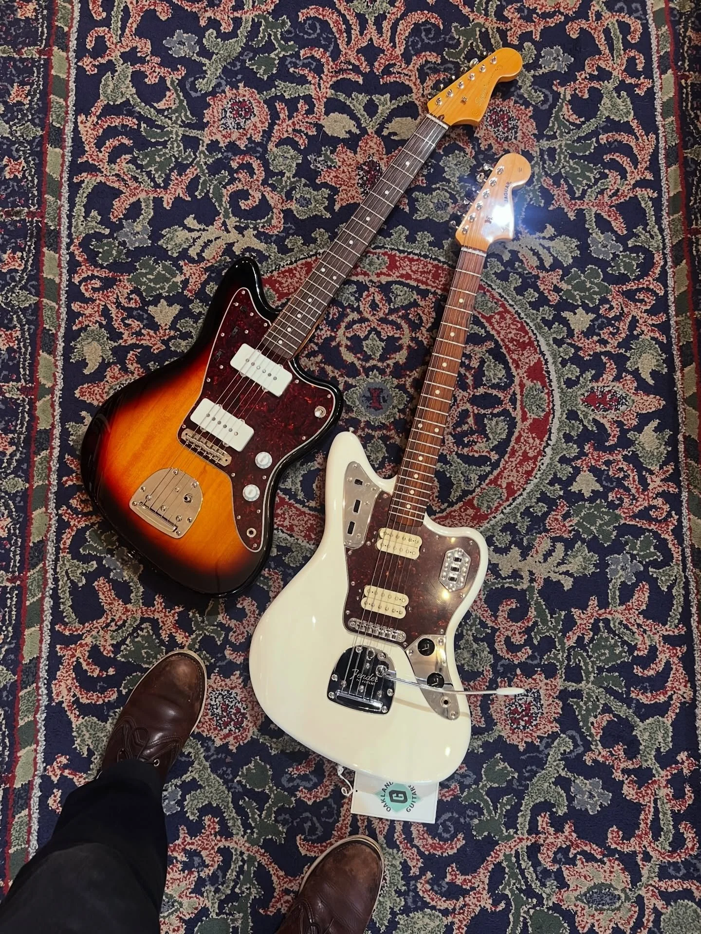 Some killer offsets on the wall! This Squire JM is KILLER too! Come play!