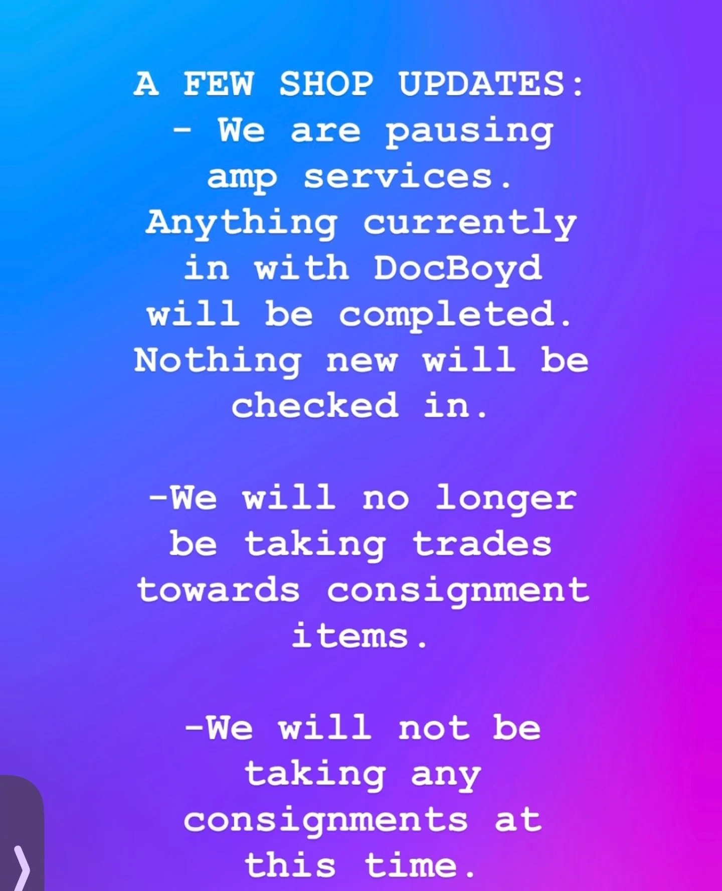 Hey gang!! A few shop updates! Thanks peeps!!!