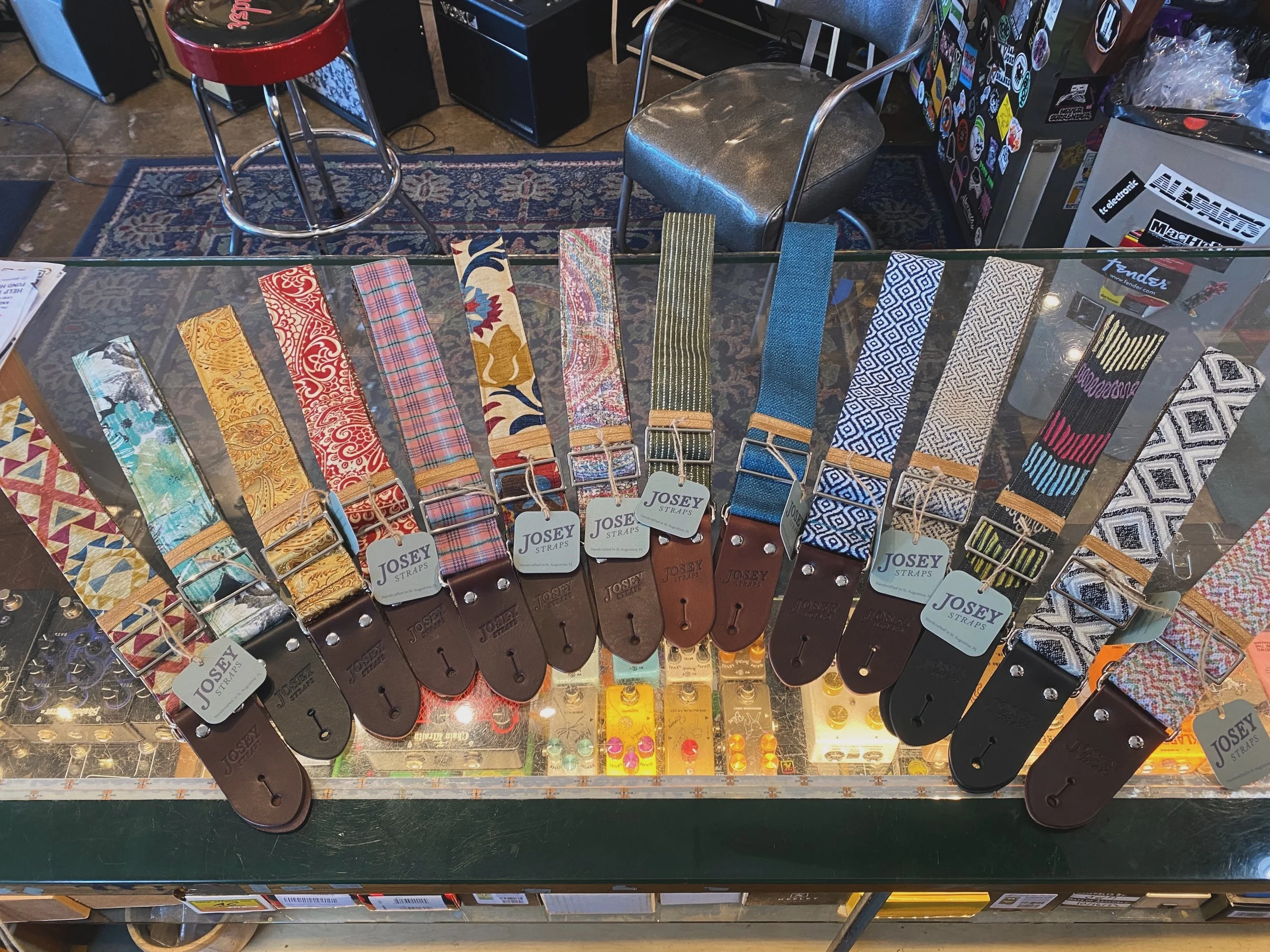 Fresh batch of @joseystraps hitting the wall!! Beautiful handmade straps!!!