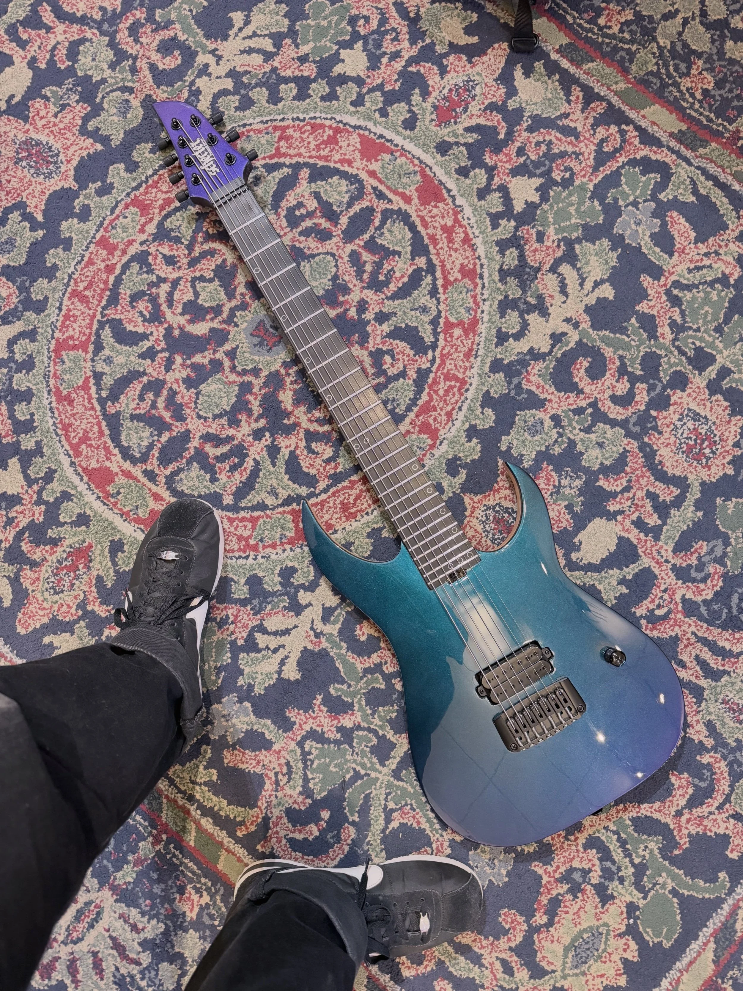 Peep this awesome @schecterguitarsofficial KM7!! Super rad finish and rips!! Come play!!