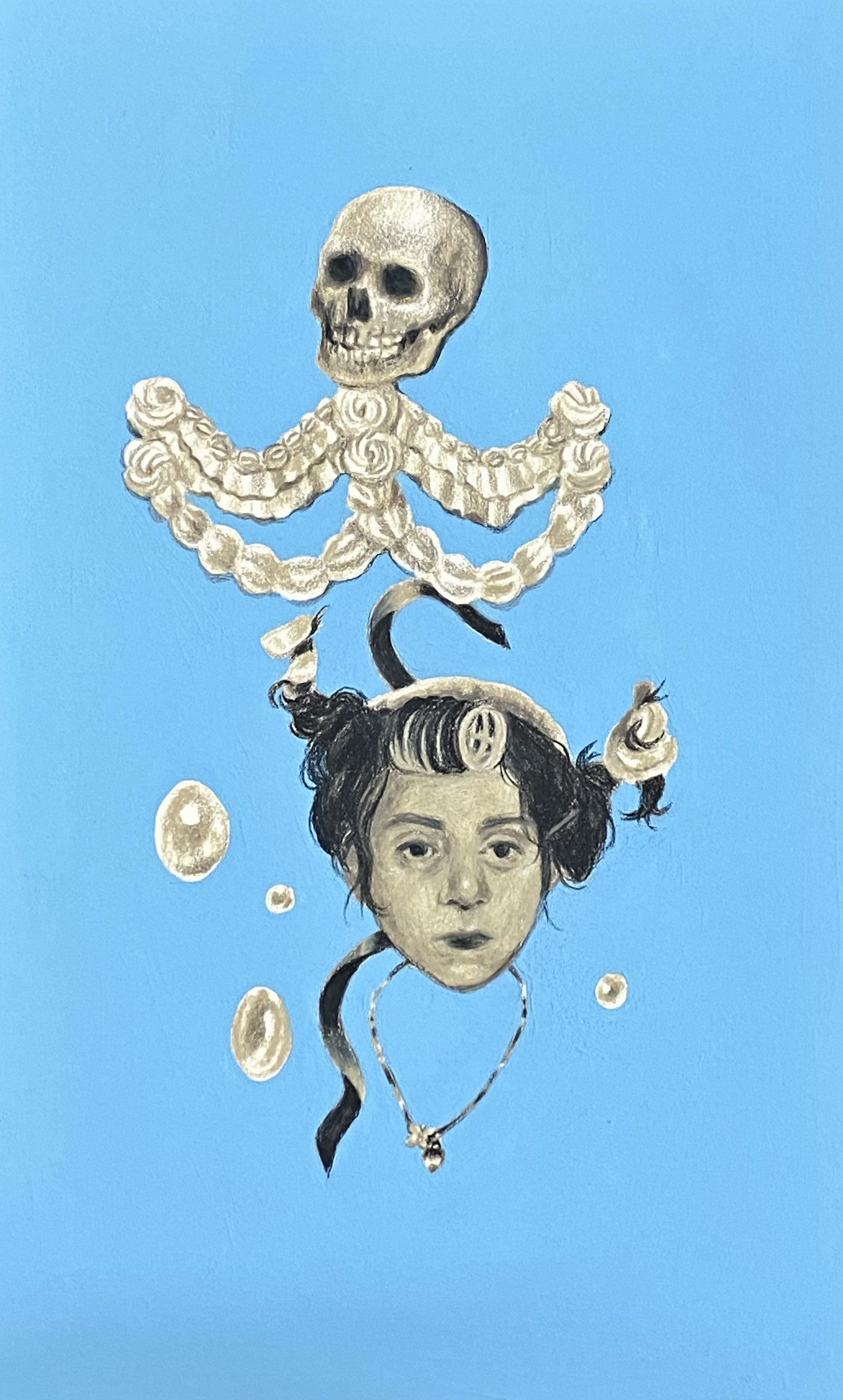Matchbox , colored pencil and acrylic on paper, 2025, 13" x 8"