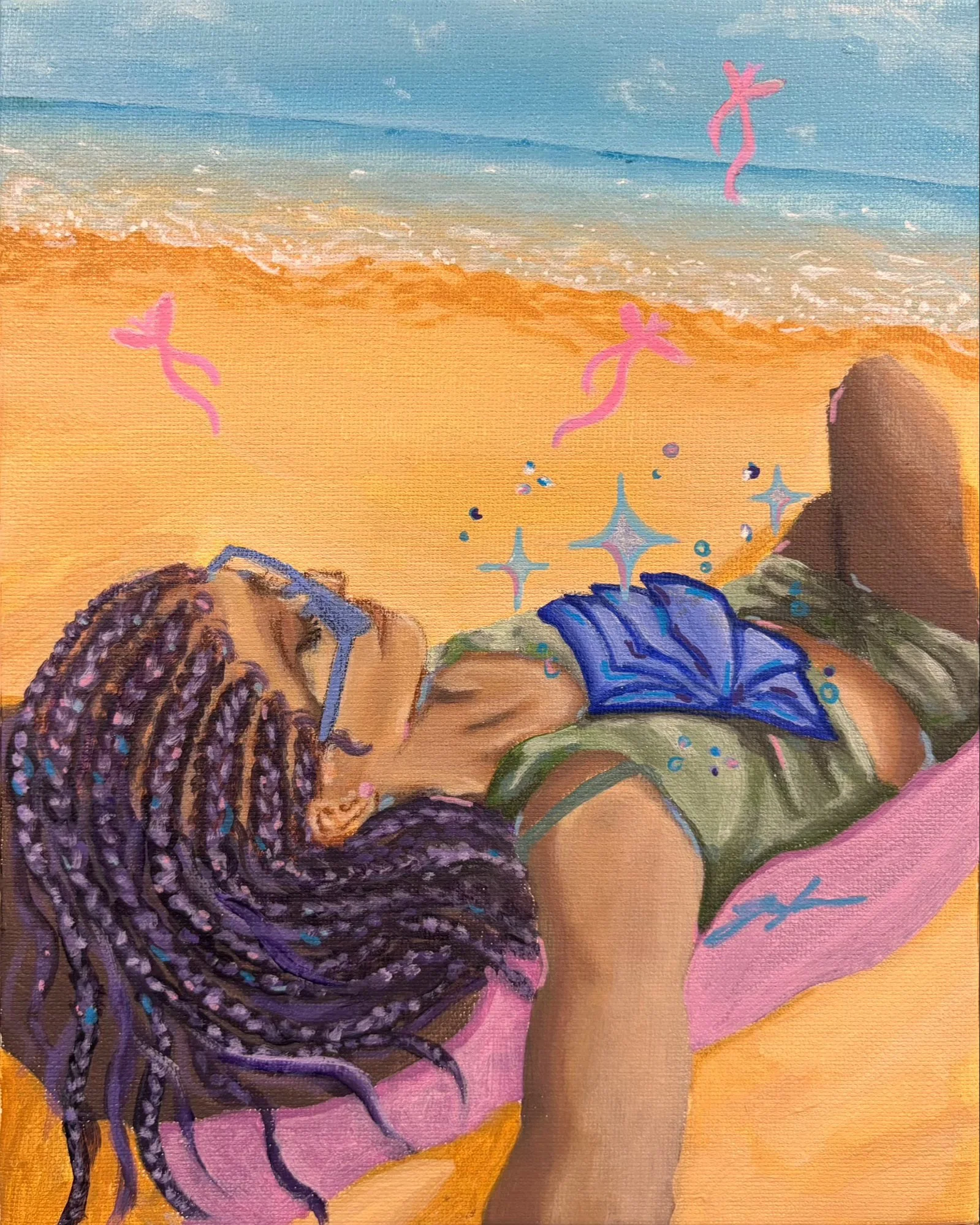 Waiting on the Lord - 8x10in Acrylic paints, markers, and color pencils