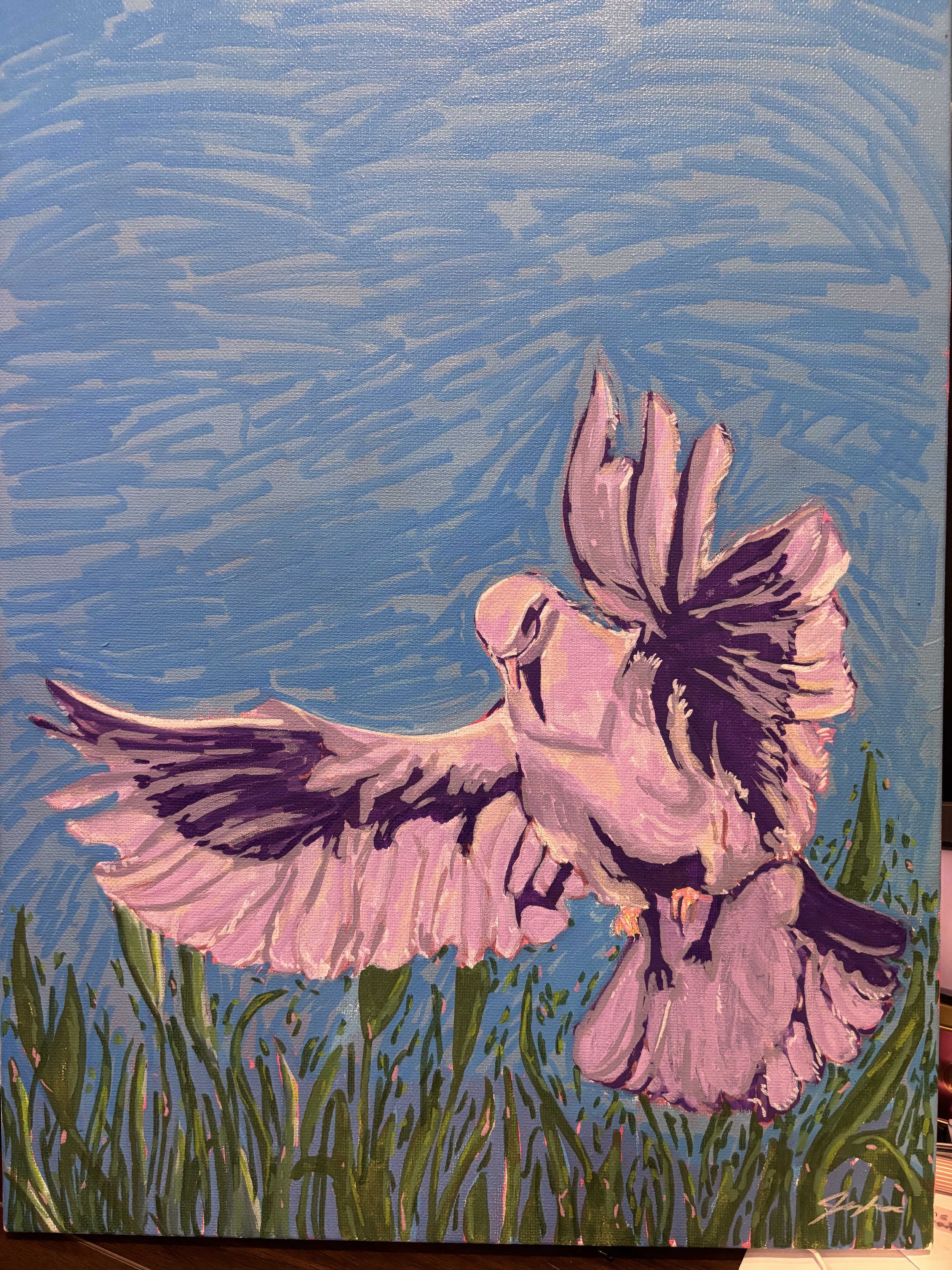 Noah's Obedience - 12 x 16in Acrylic markers, acrylic paint , and gouache