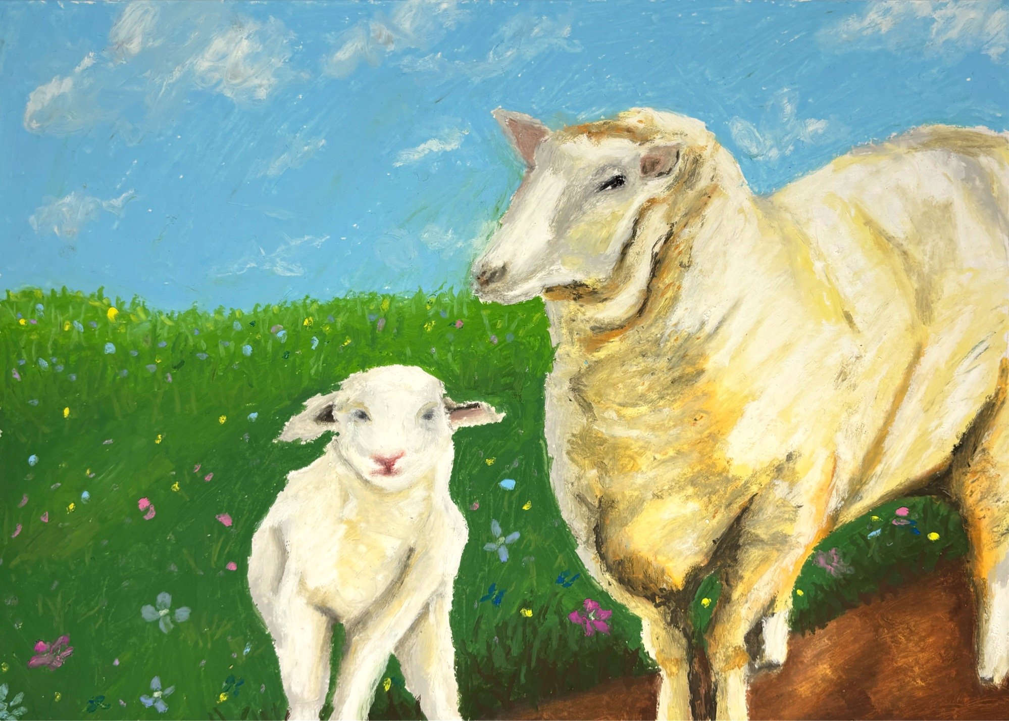 I love you, mom - 8x10in Oil Pastels