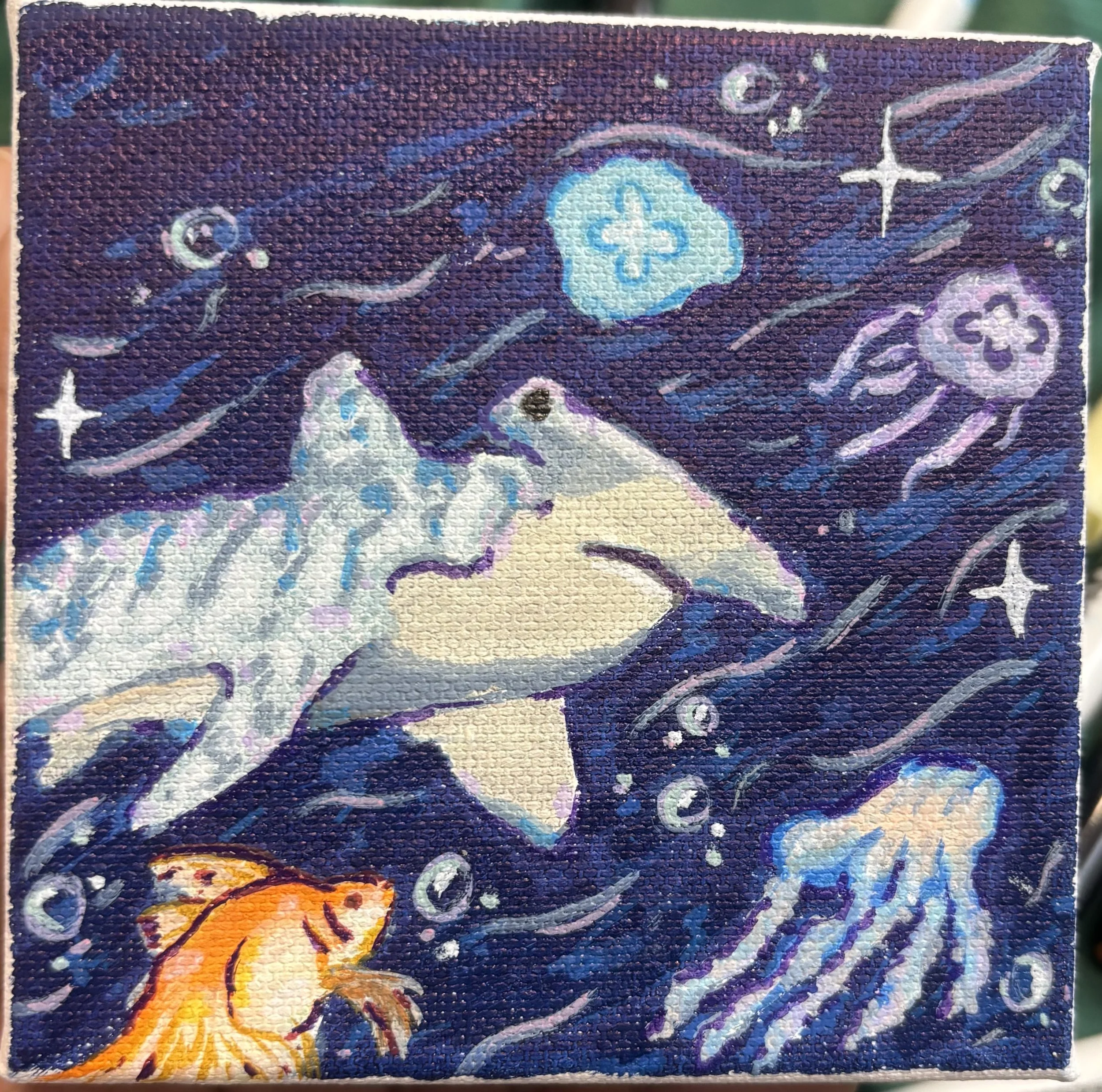 Follow His Path - 4x4in Acrylic markers