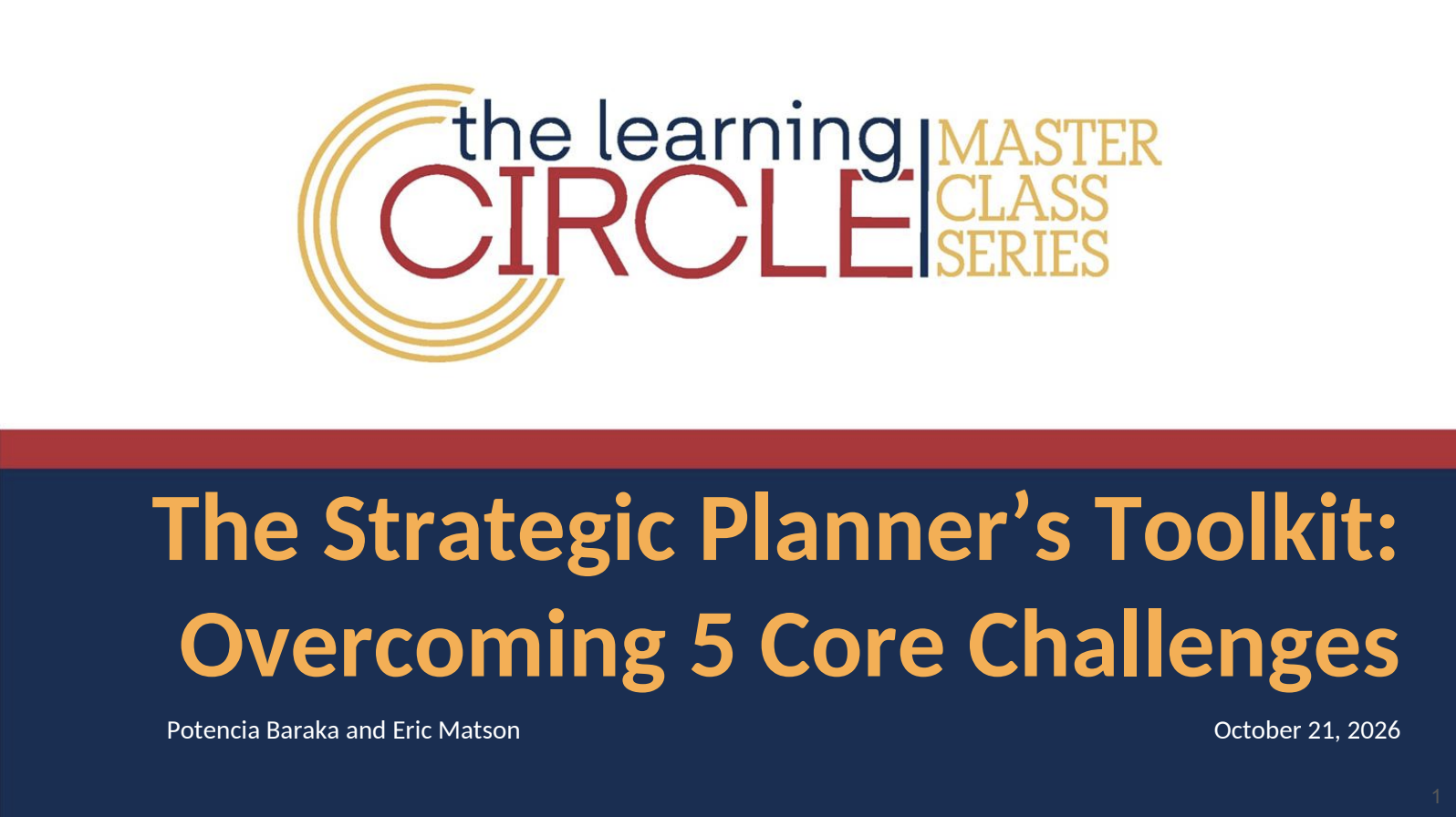 The Strategic Planner's Toolkit