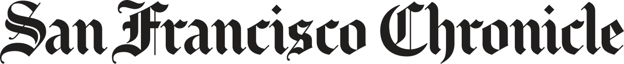 Close-up of the San Francisco Chronicle logo in black Gothic font