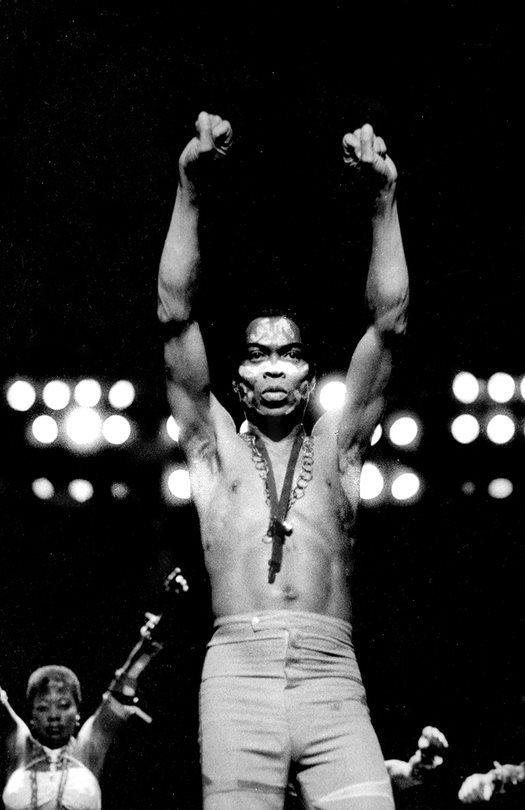 A portrait of Fela Kuti by Leni Sinclair
