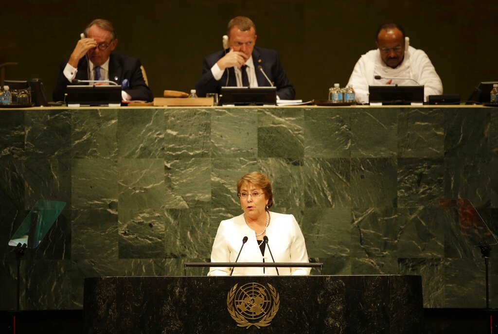 Michelle Bachelet Enters Race to Succeed Guterres as UN Secretary-General