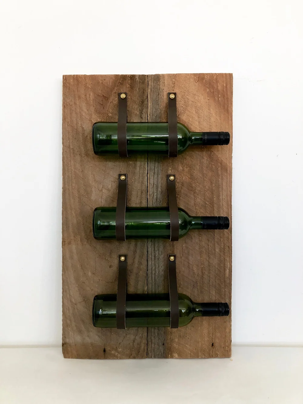 Antique Barn Wood Wall Mounted Wine Rack