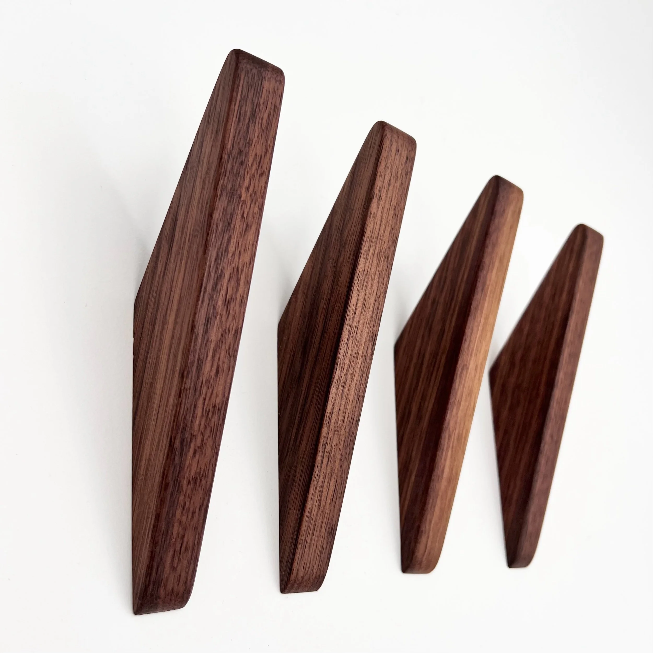 Four Walnut Wall Hooks - M4