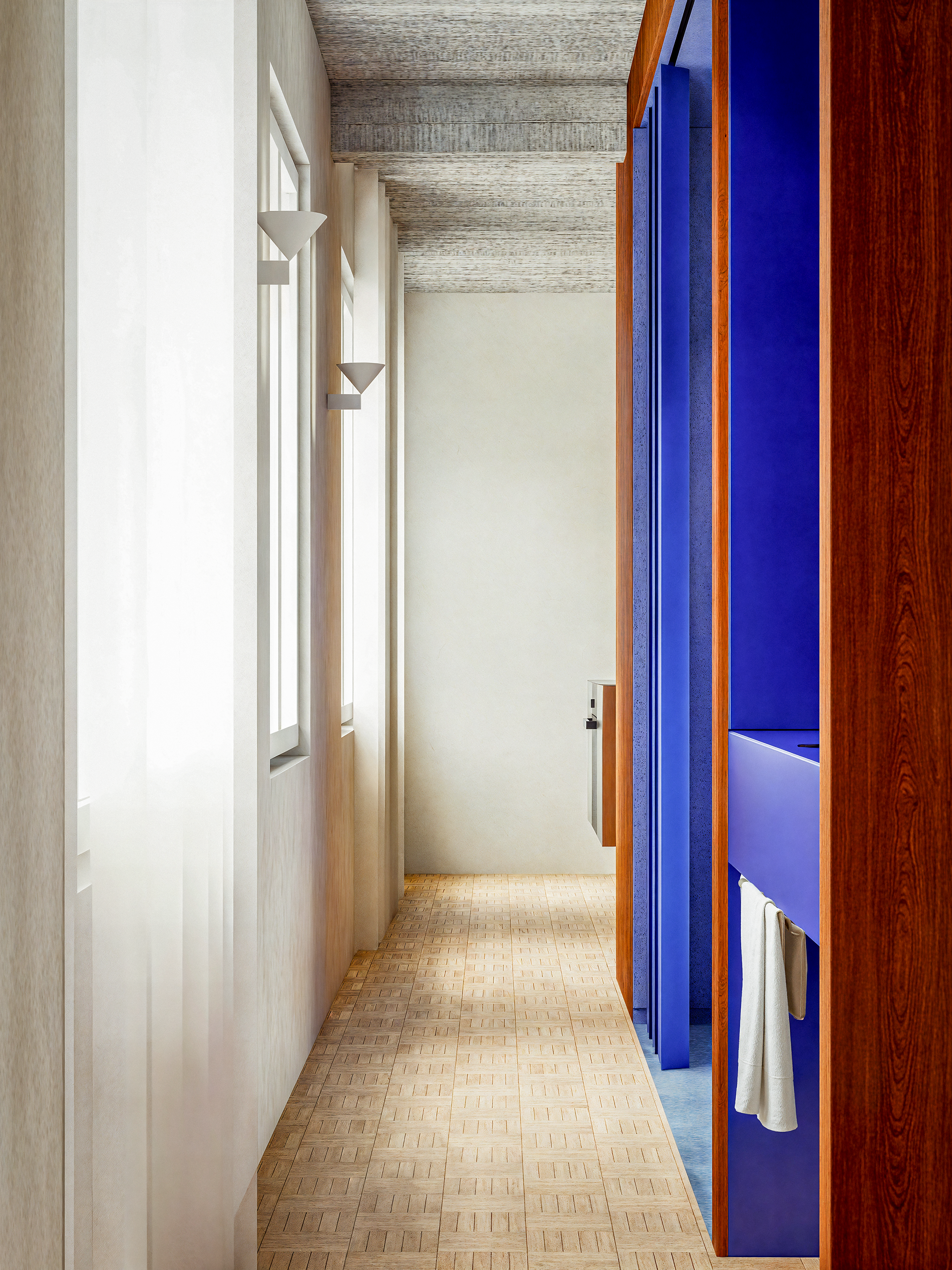 Corrider space bathroom