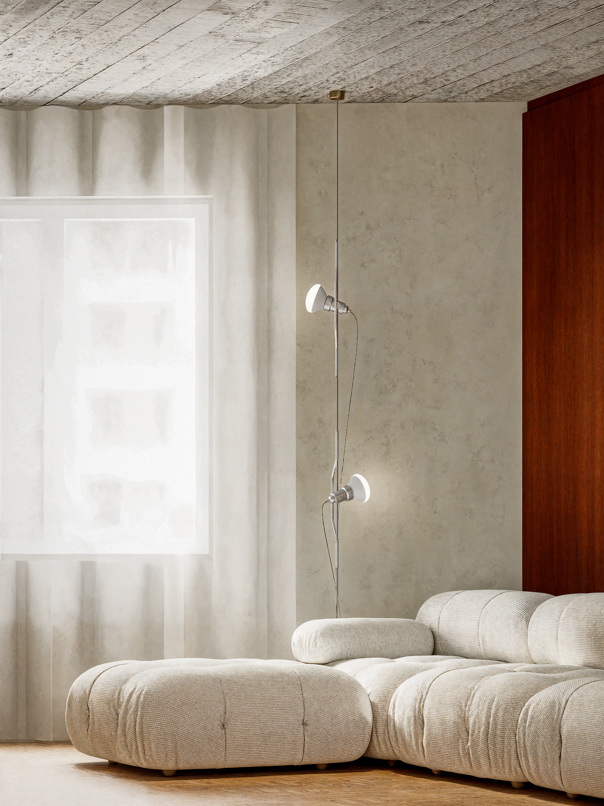 Living space with sofa