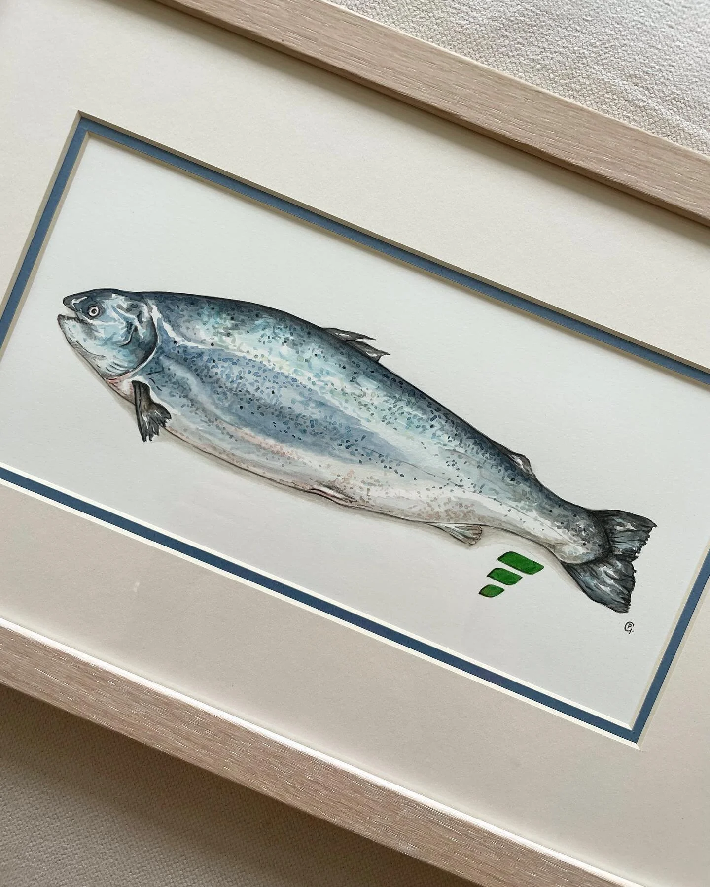 A recent commission for a painting of a Salmon! So I can now add fish to my repertoire of works 🐟

#pippapaints #fish #art #watercolour #pippagstudio #handmade #framing #salmon #bespokeart