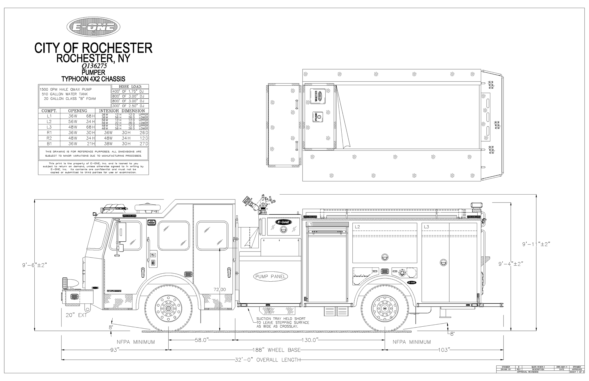 Rochester fire department orders twin pumpers fire engine E-One premier fire appartus new fire truck