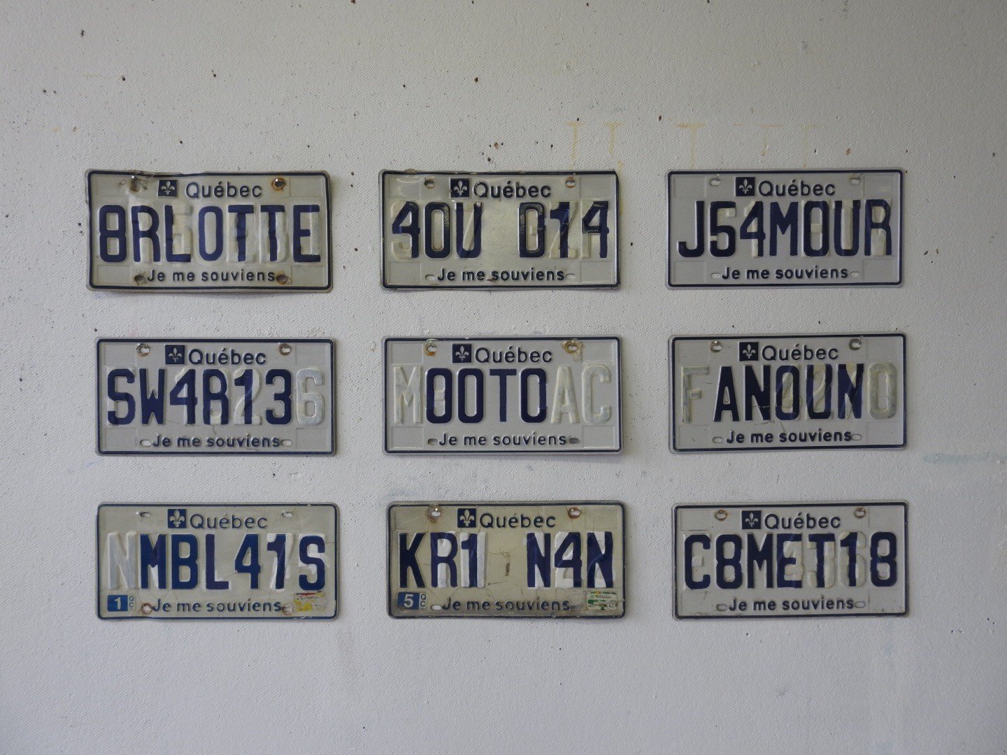 Je me souviens License plates 2018