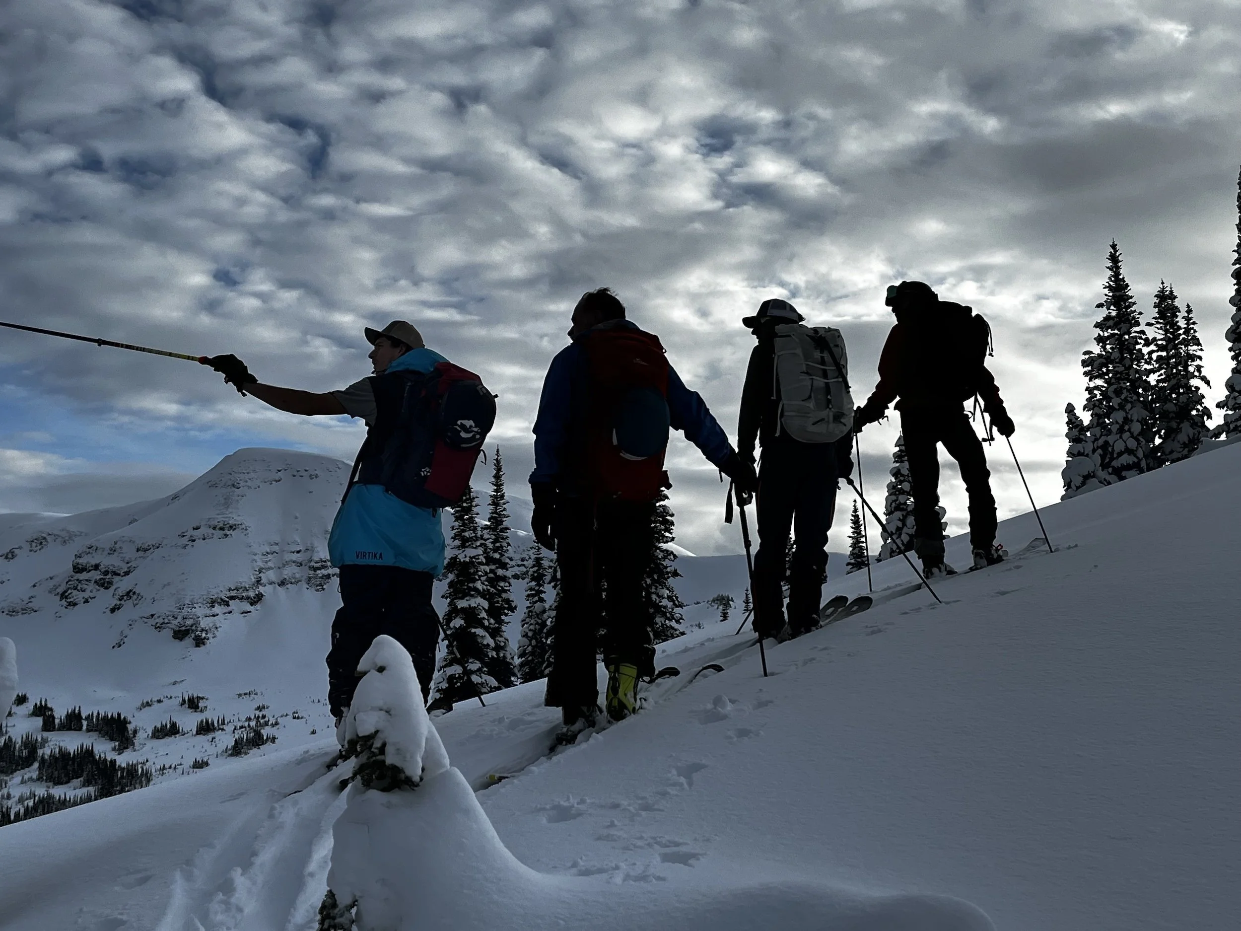 Ski touring trip planning and execution in alpine terrain