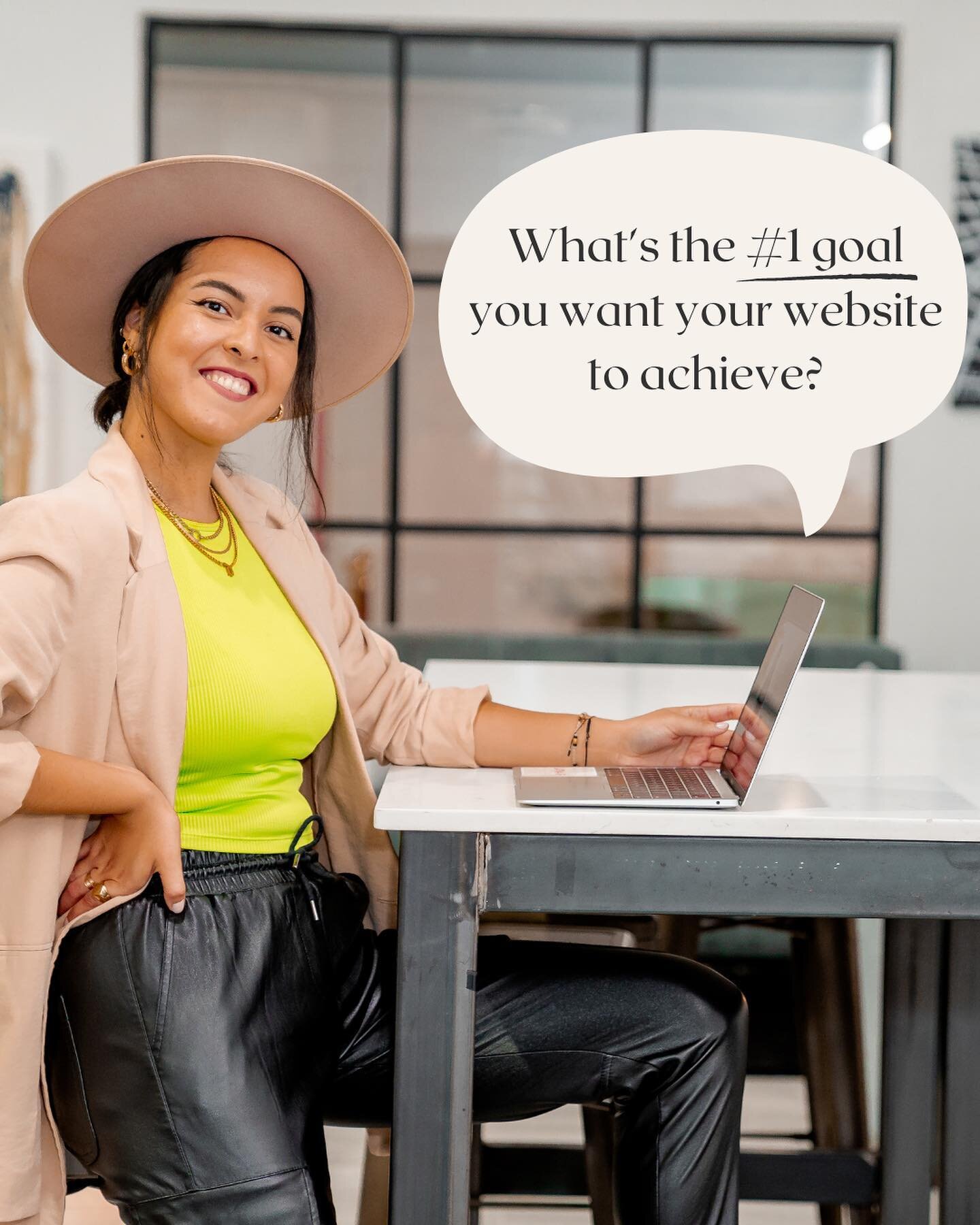 I always love to ask my clients: &quot;What's the #1 goal you want your website to achieve?&quot; 

Seriously, before diving into the design and copy of your website, it's important to have a clear goal in mind. 👩🏽&zwj;💻

👉🏾 Your website should 