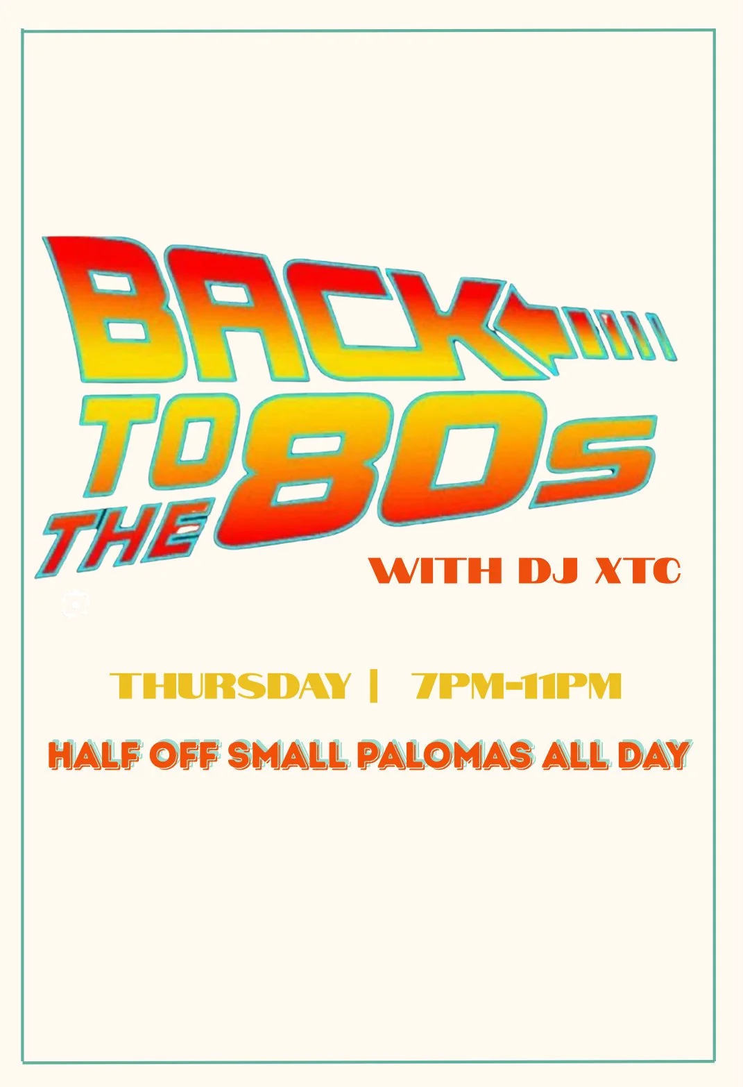 Back to the 80's Night