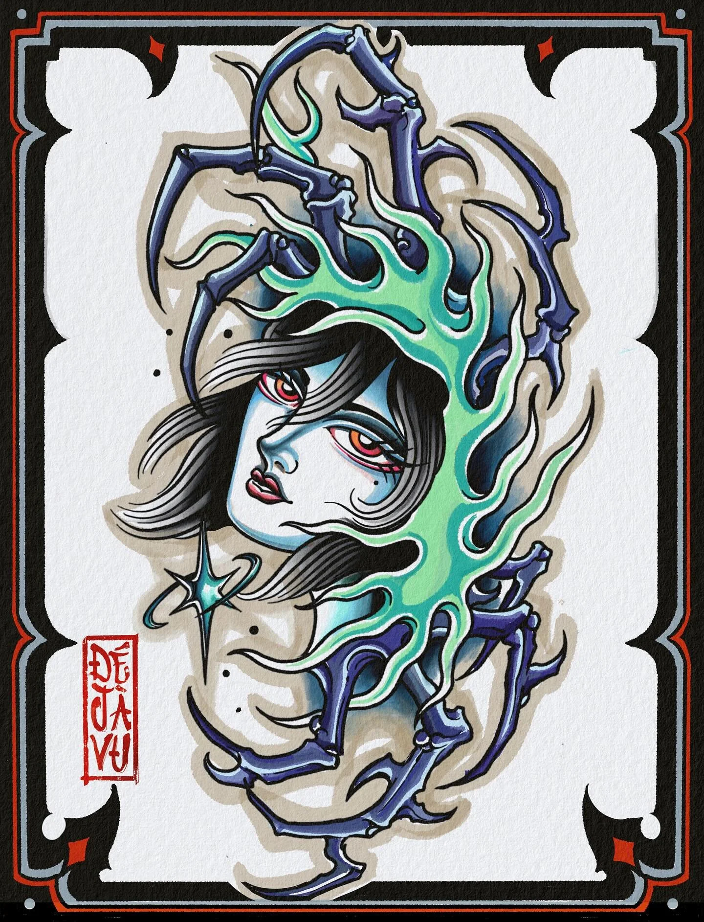 I would love to tattoo this lady head on whoever is willing to get something this cool!(and weird 👁️) DM ME  to book this one ! 

.

.

.

.

.

#wierdtattoos #weird #weirdtattoo #psychedelic #psychedelictattoo #atxtattoo #colortattoo #traditional #