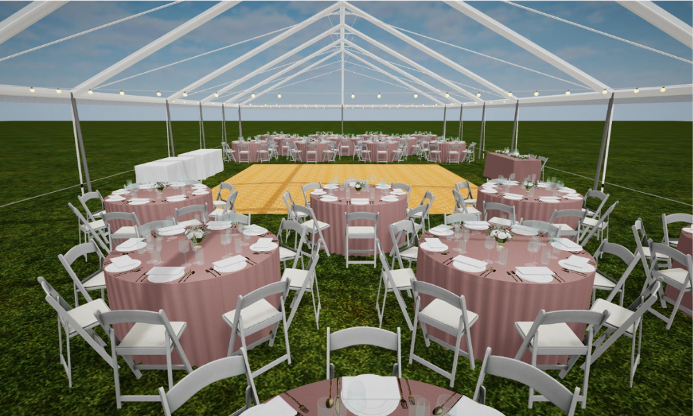 tent wedding size