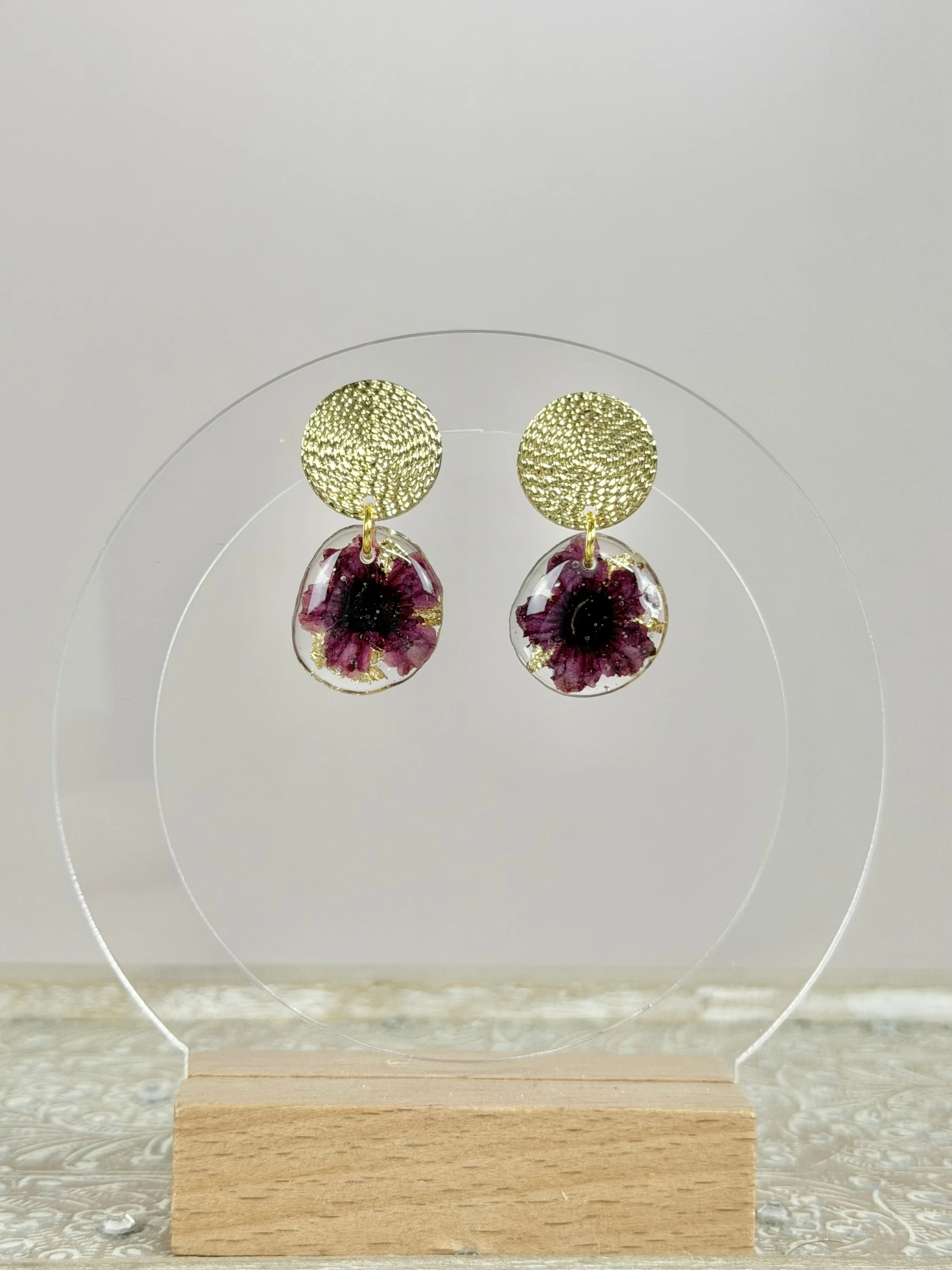 Boucles d’oreilles –  Fleur de l'arbre à thé