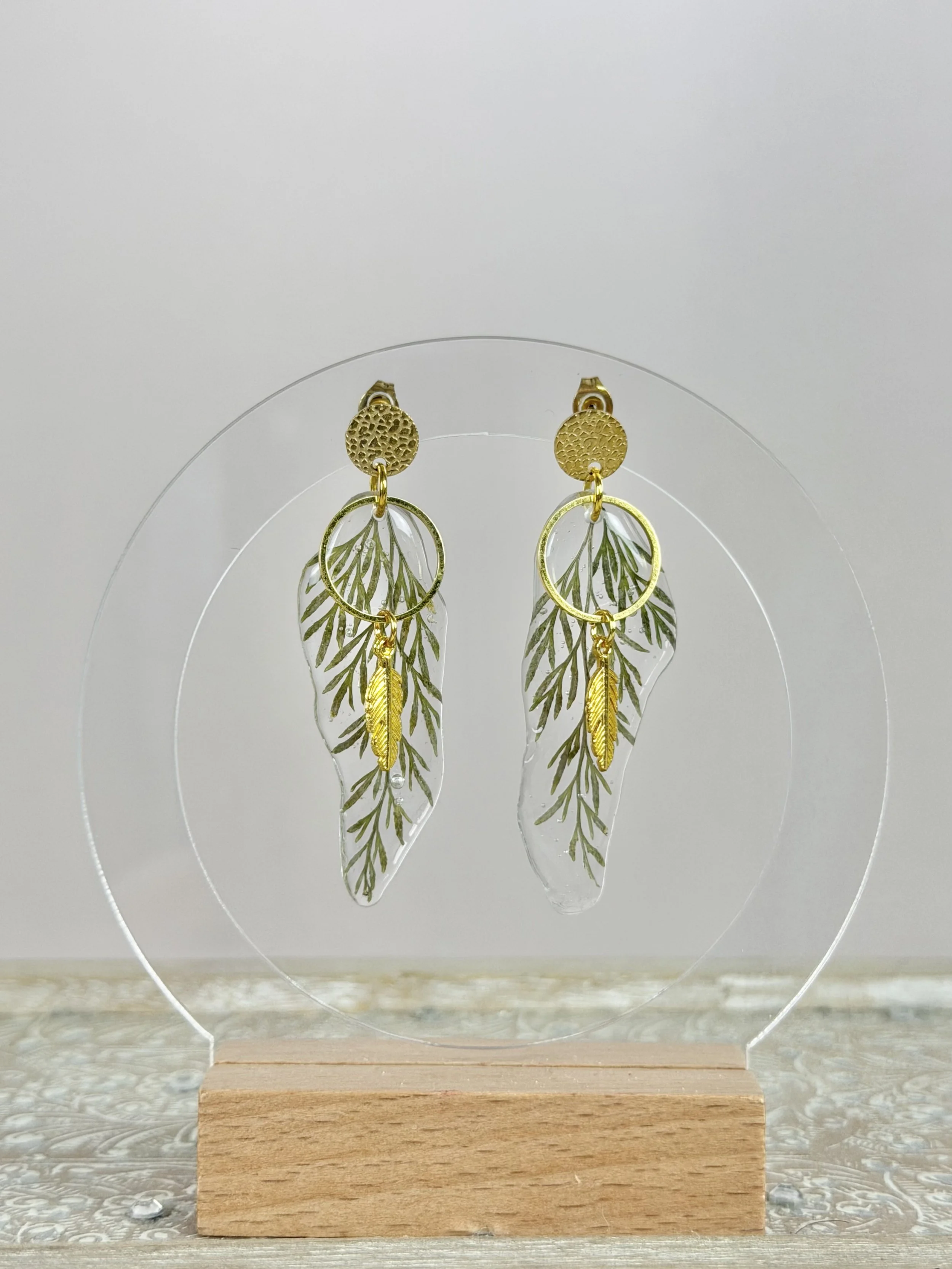 Boucles d’oreilles –  Herbe sauvage
